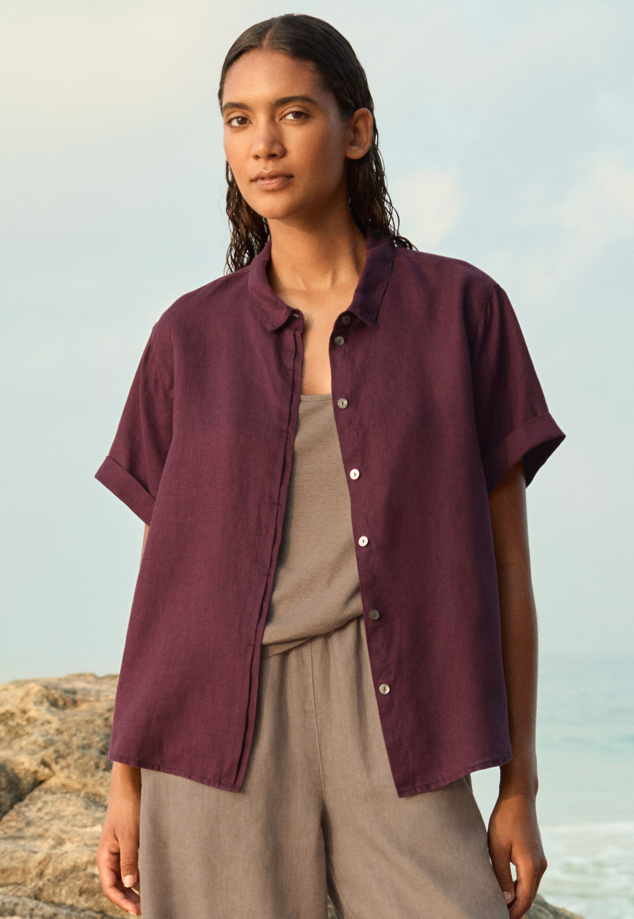 Bluse mit kurzen &Auml;rmeln