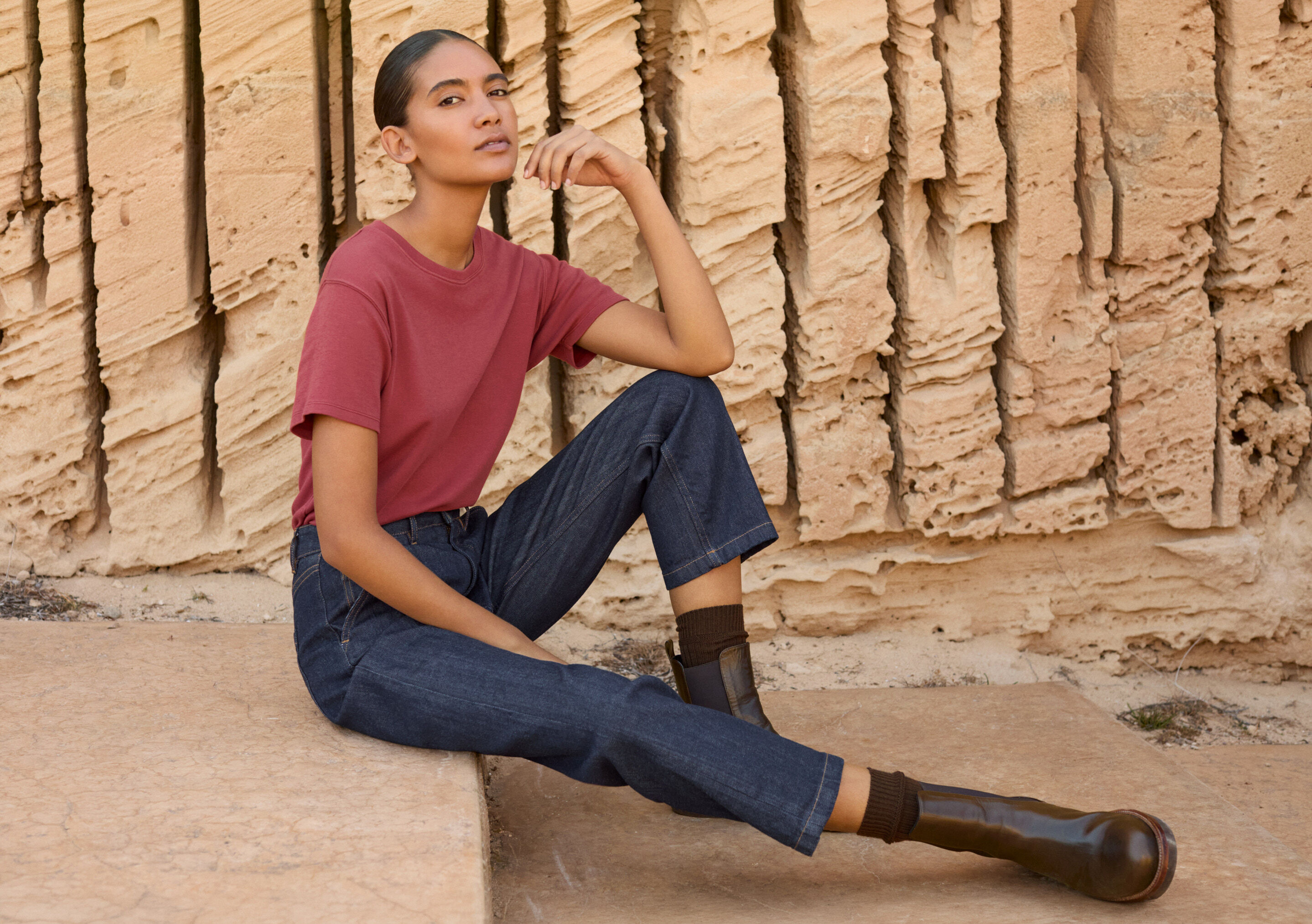 K&uuml;rzere Denim-Jeans