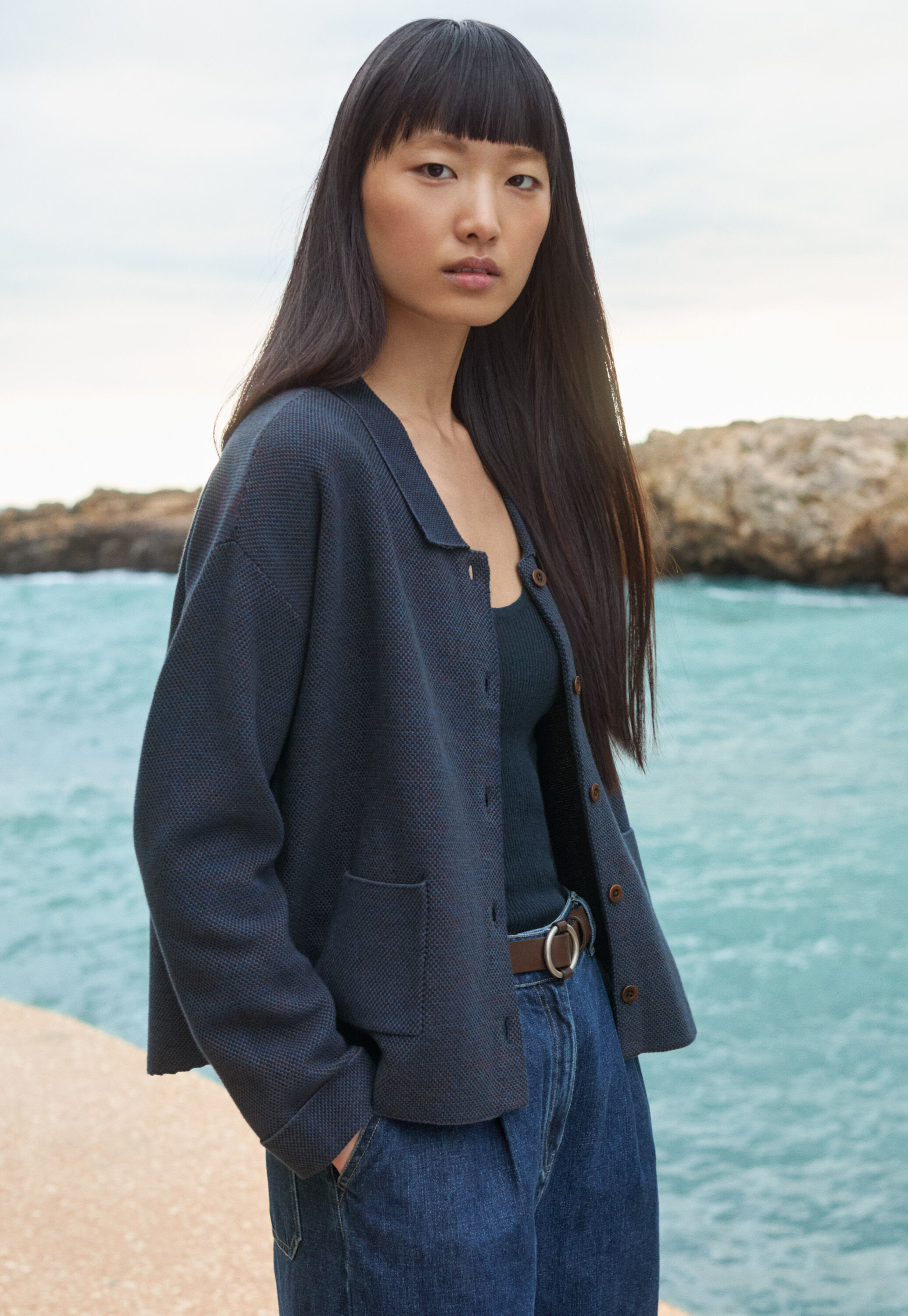 Cardigan mit Kragen