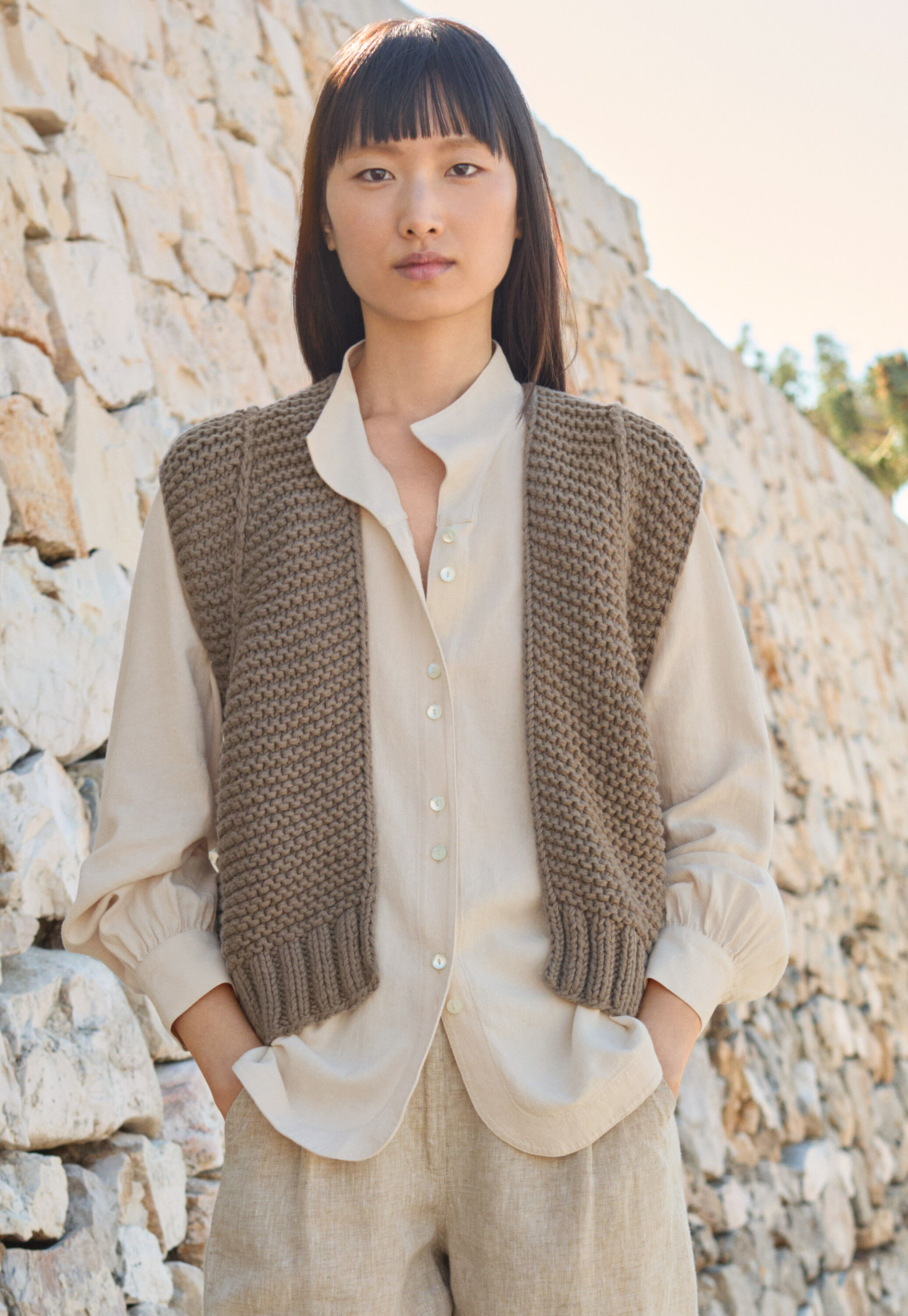 Handgestrickter Cardigan