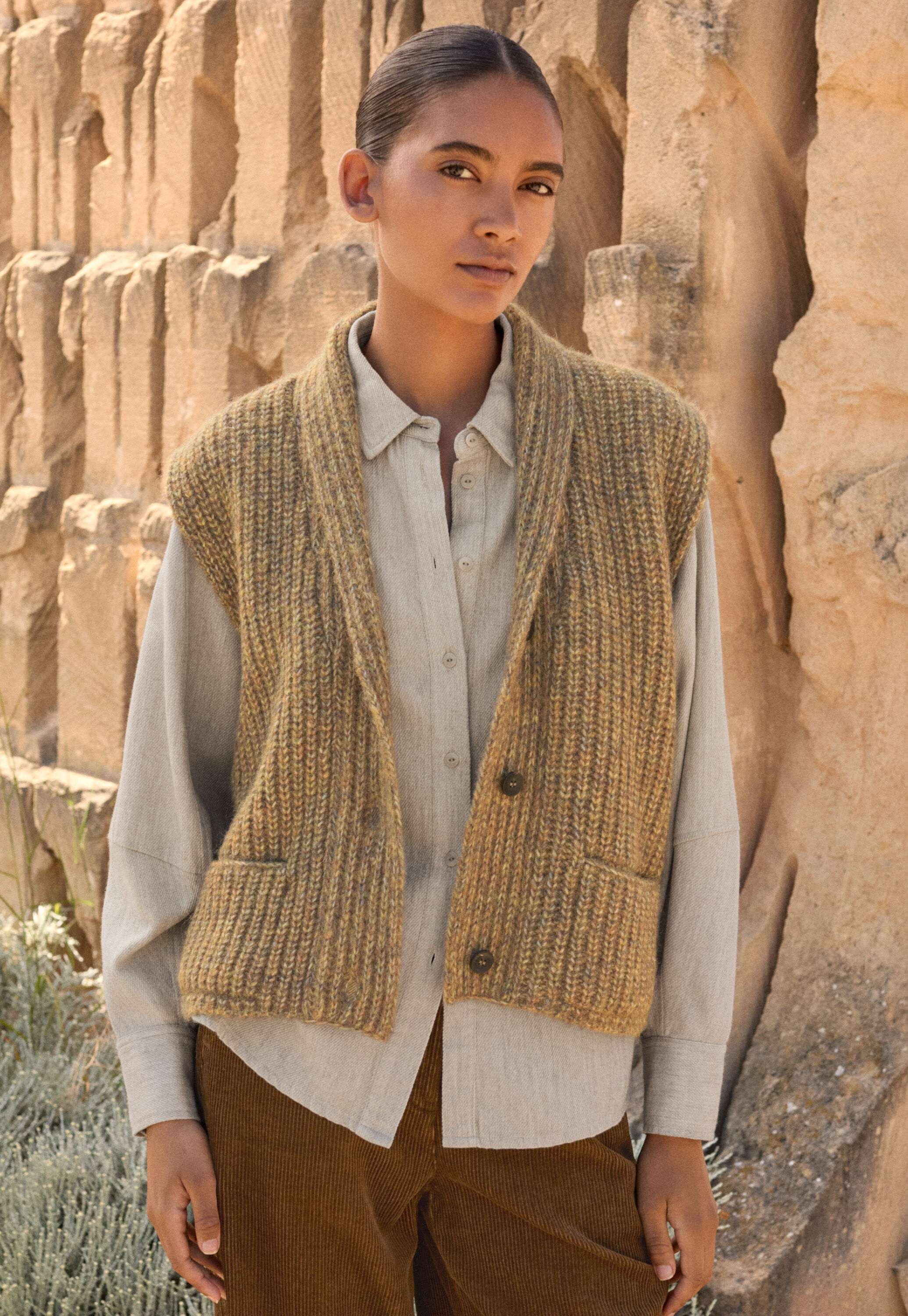 Cardigan mit Schalkragen