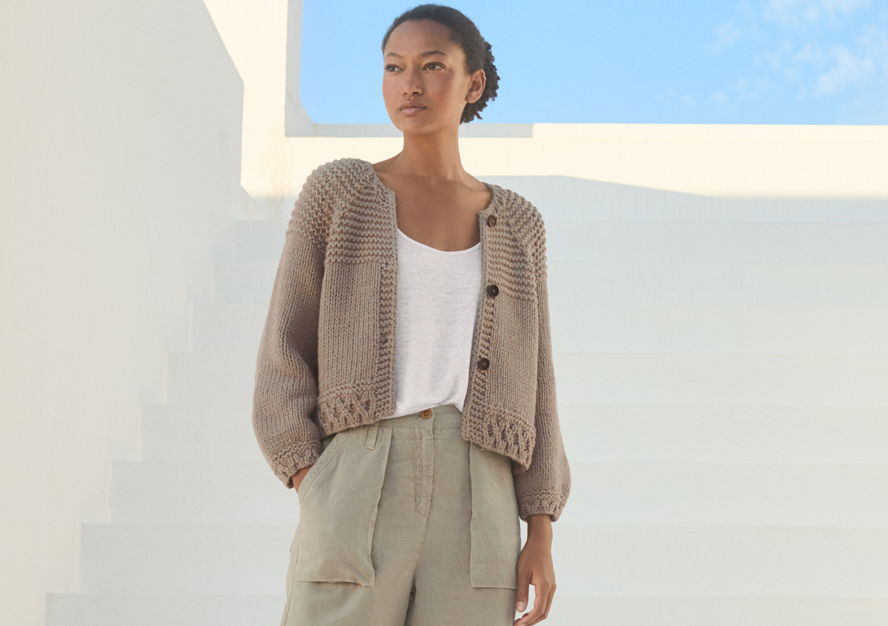 Handgestrickter Cardigan