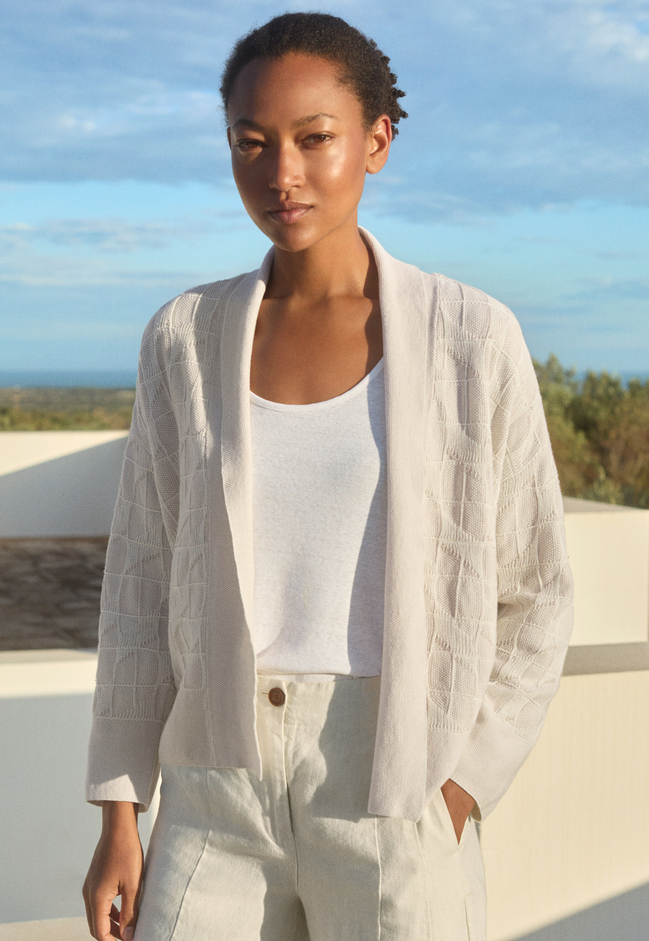 Gemusterter Cardigan
