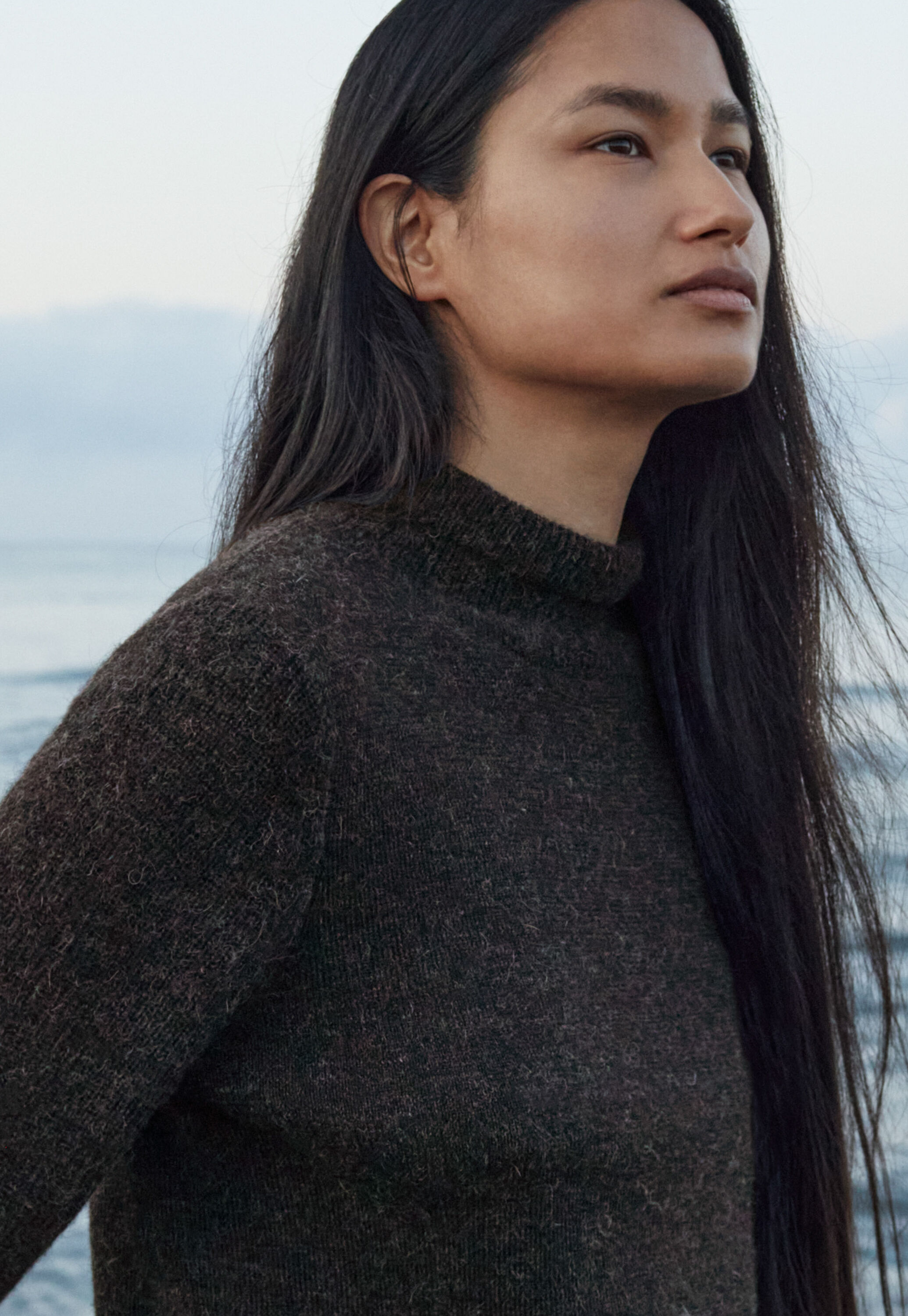 Pullover mit Trichterkragen