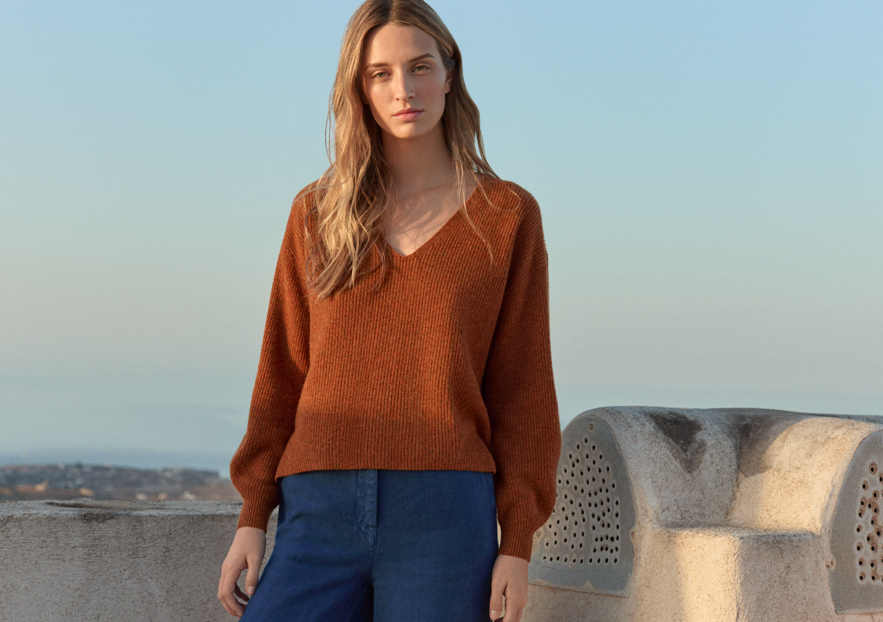Pullover mit V-Ausschnitt