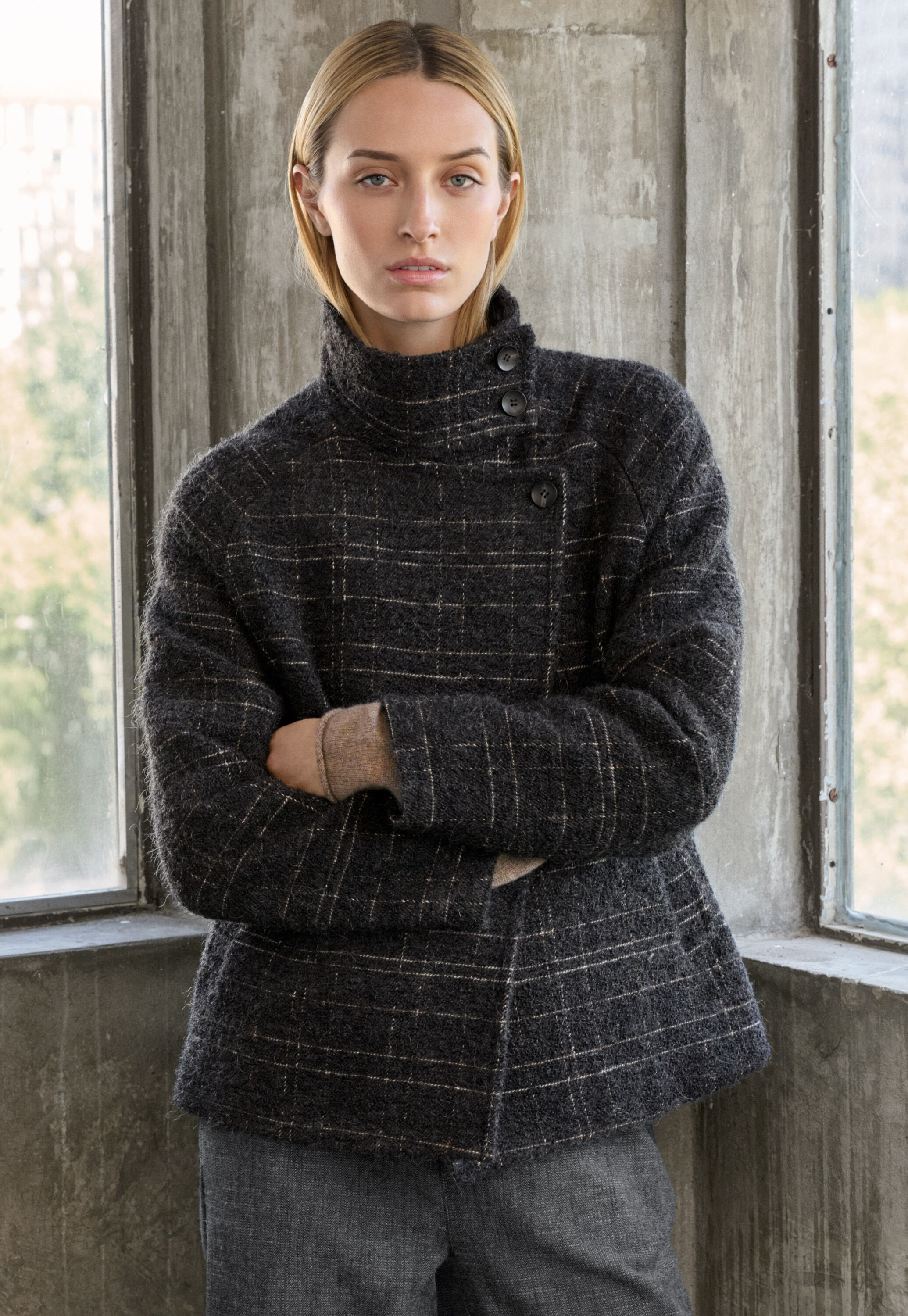 Karierte Jacke