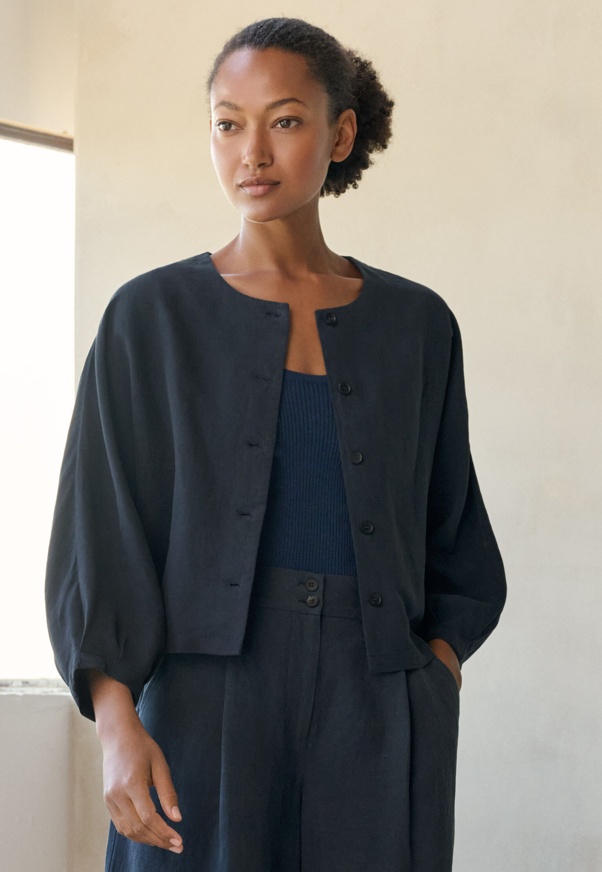 Jacke mit Dolman-&Auml;rmeln