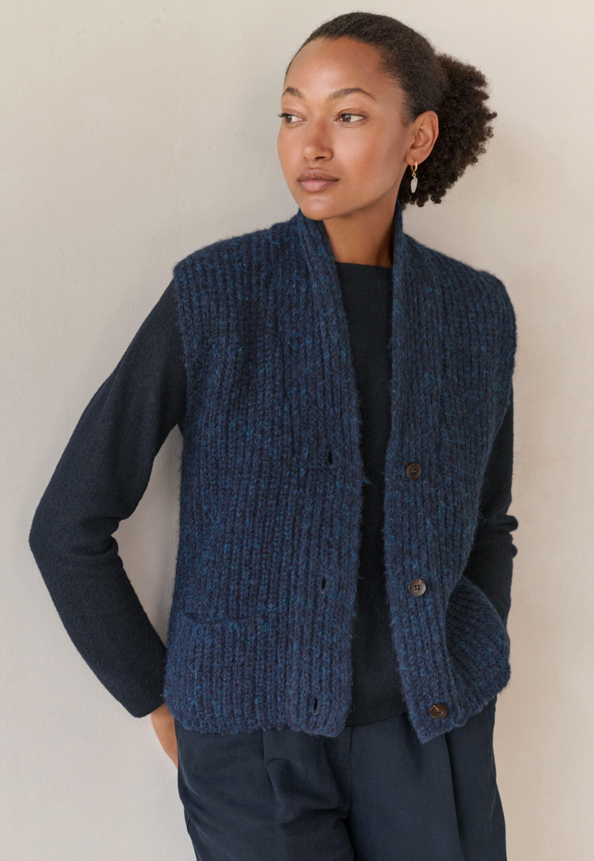 Cardigan mit Schalkragen