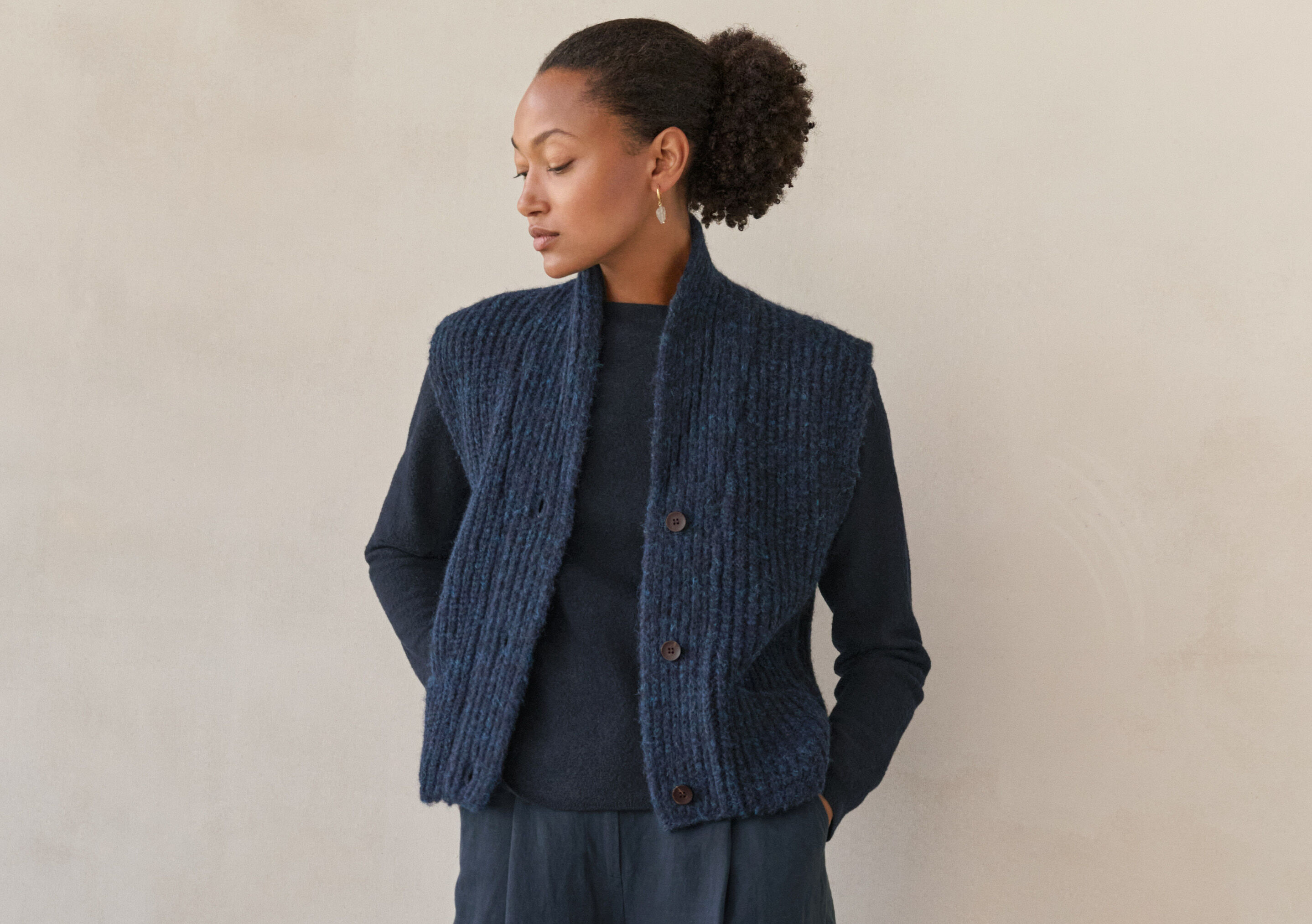 Cardigan mit Schalkragen