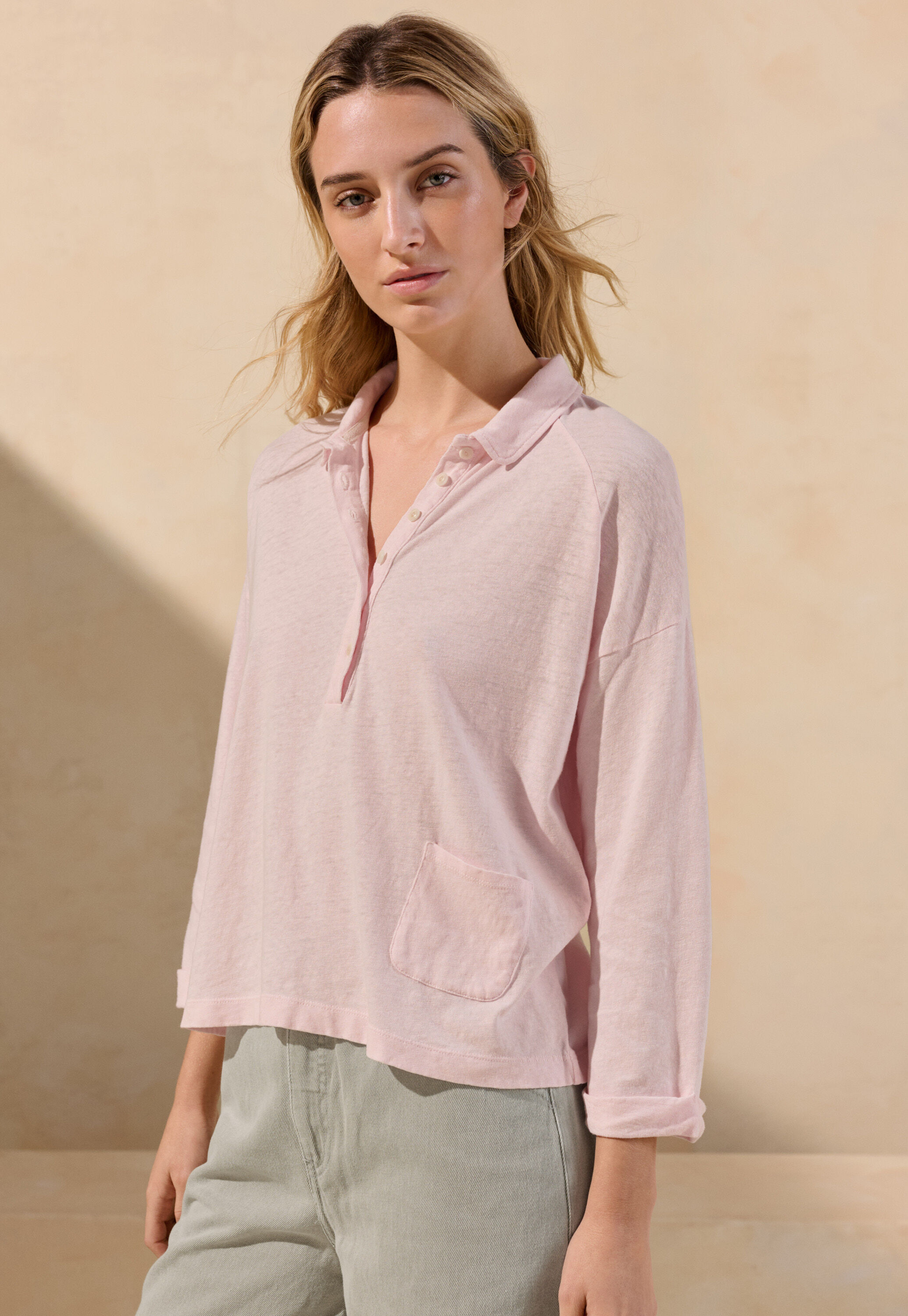 Jersey-Polo-Oberteil