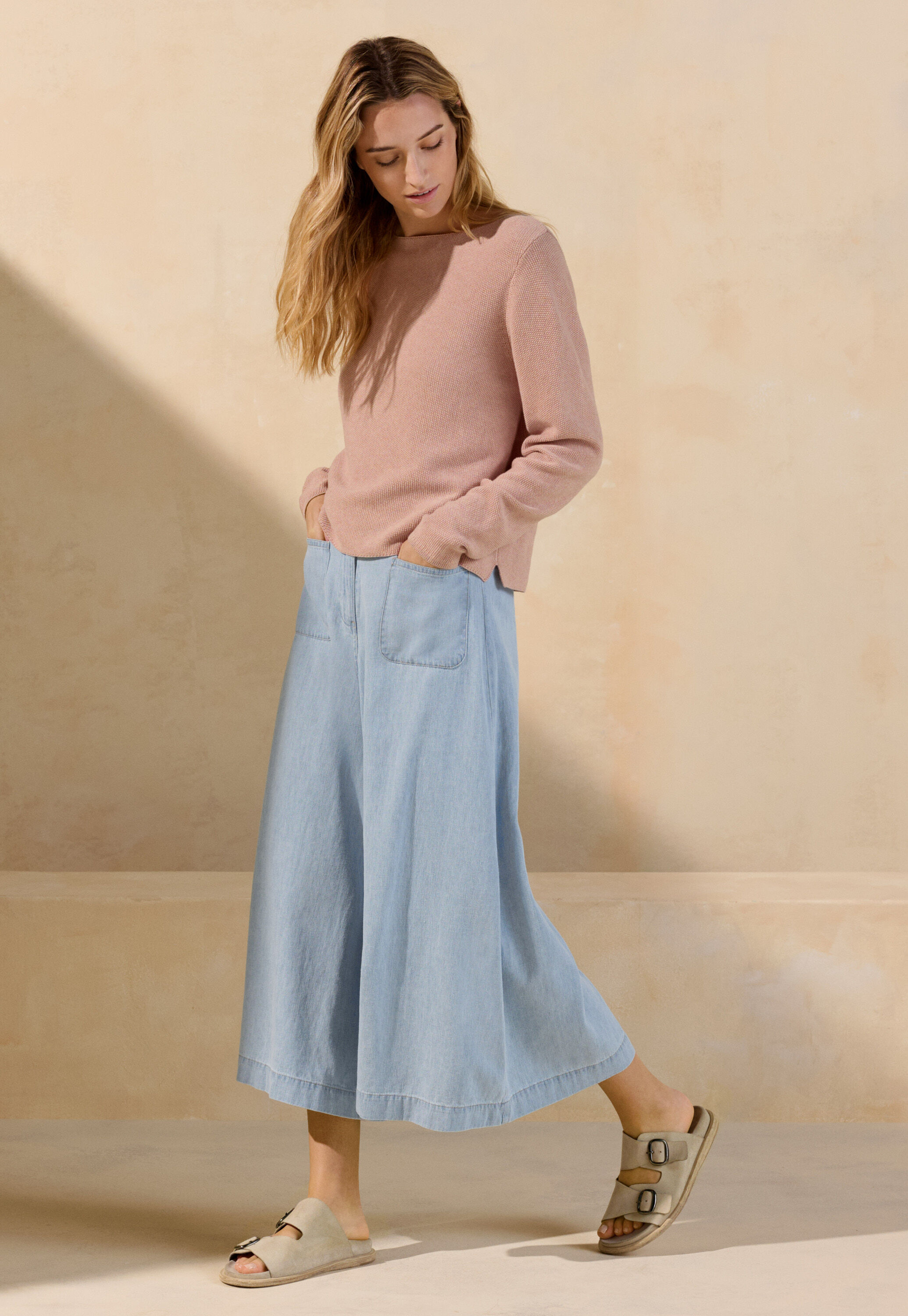 Indigo-gef&auml;rbte Culotte