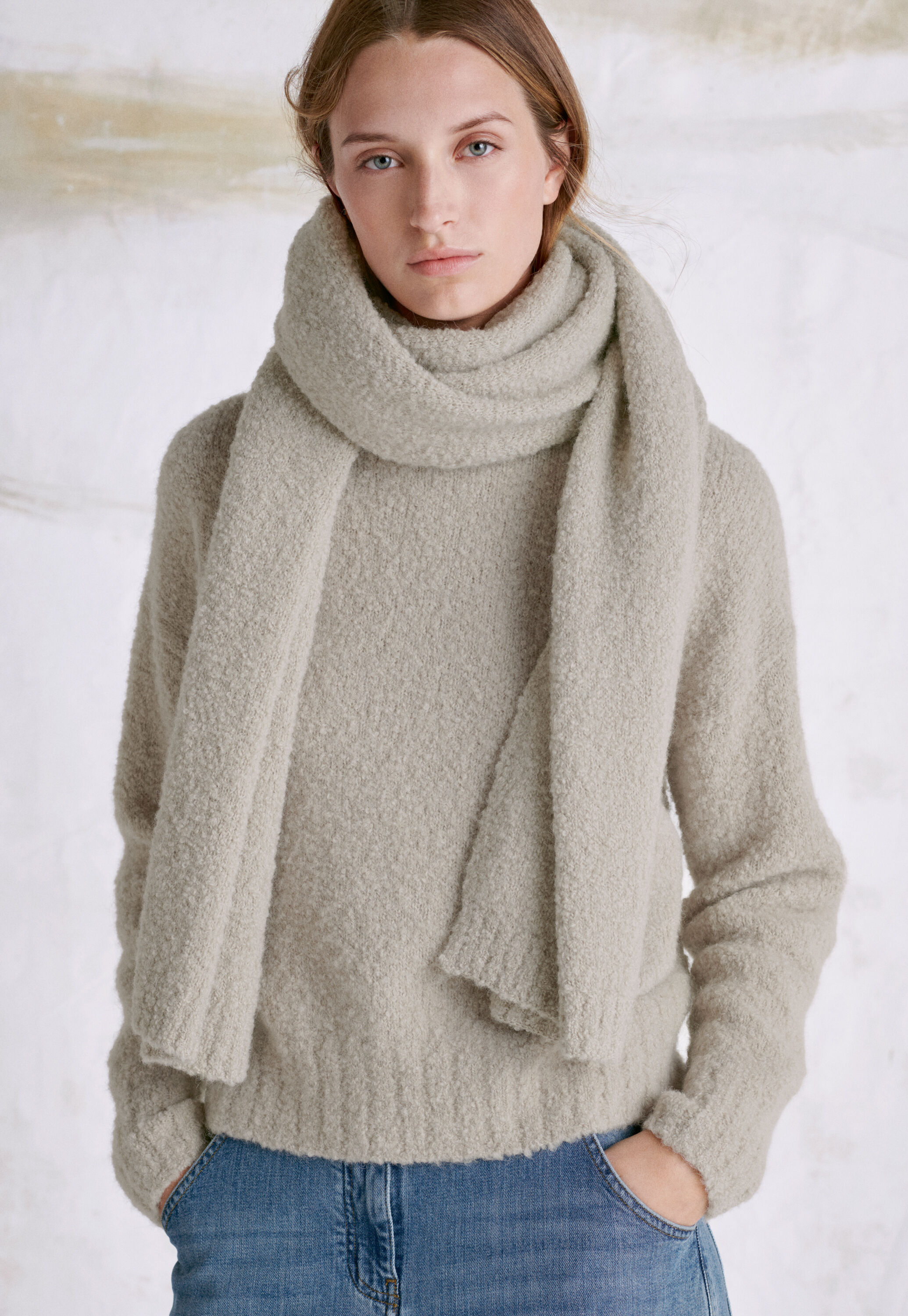 Pullover mit Trichterkragen