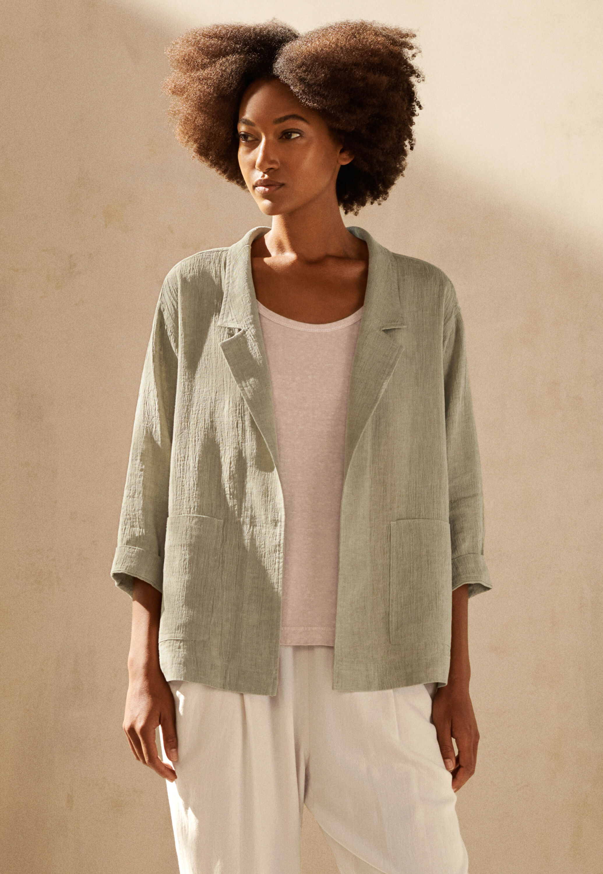 Verschlusslose Jacke