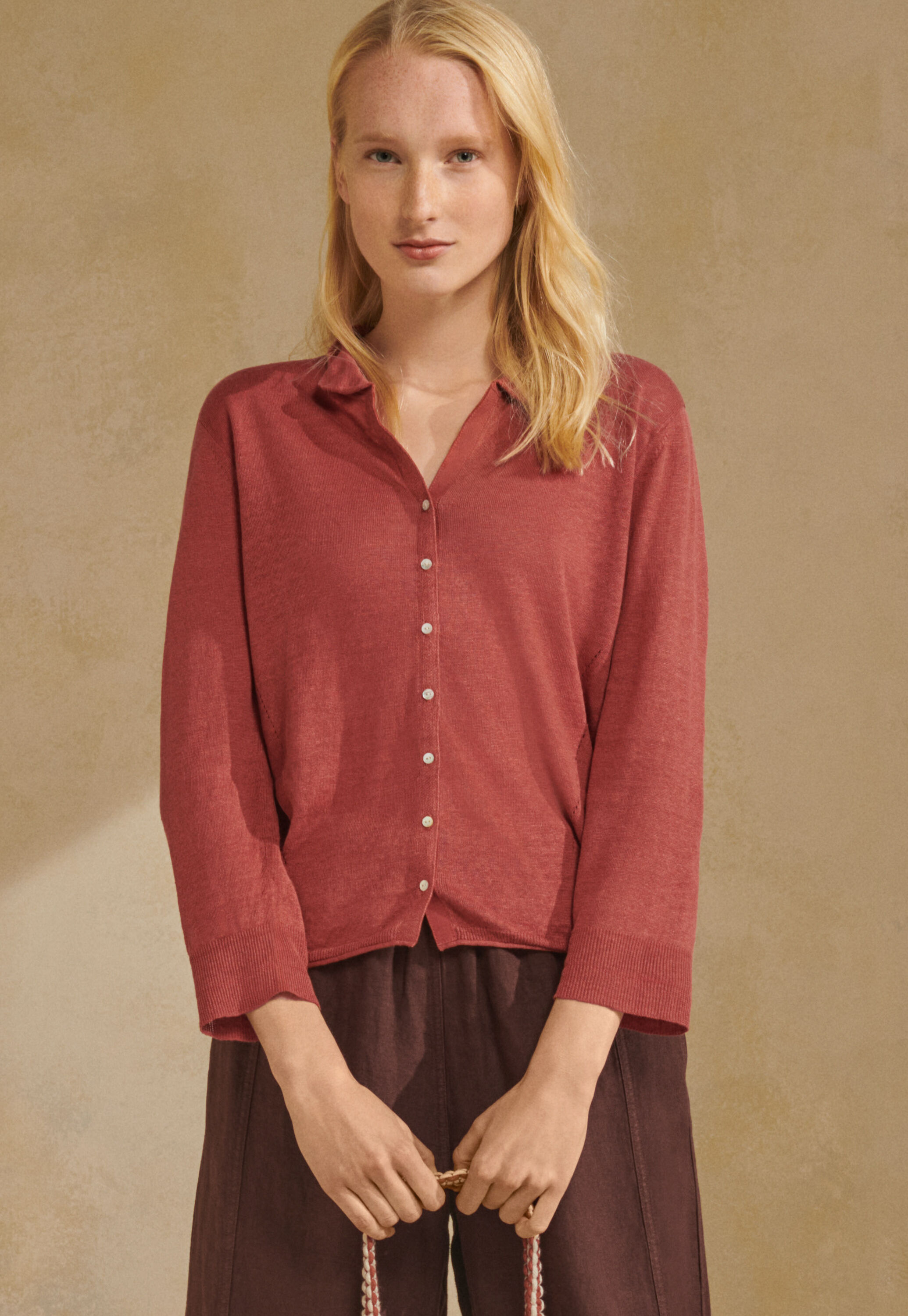 Cardigan mit Kragen