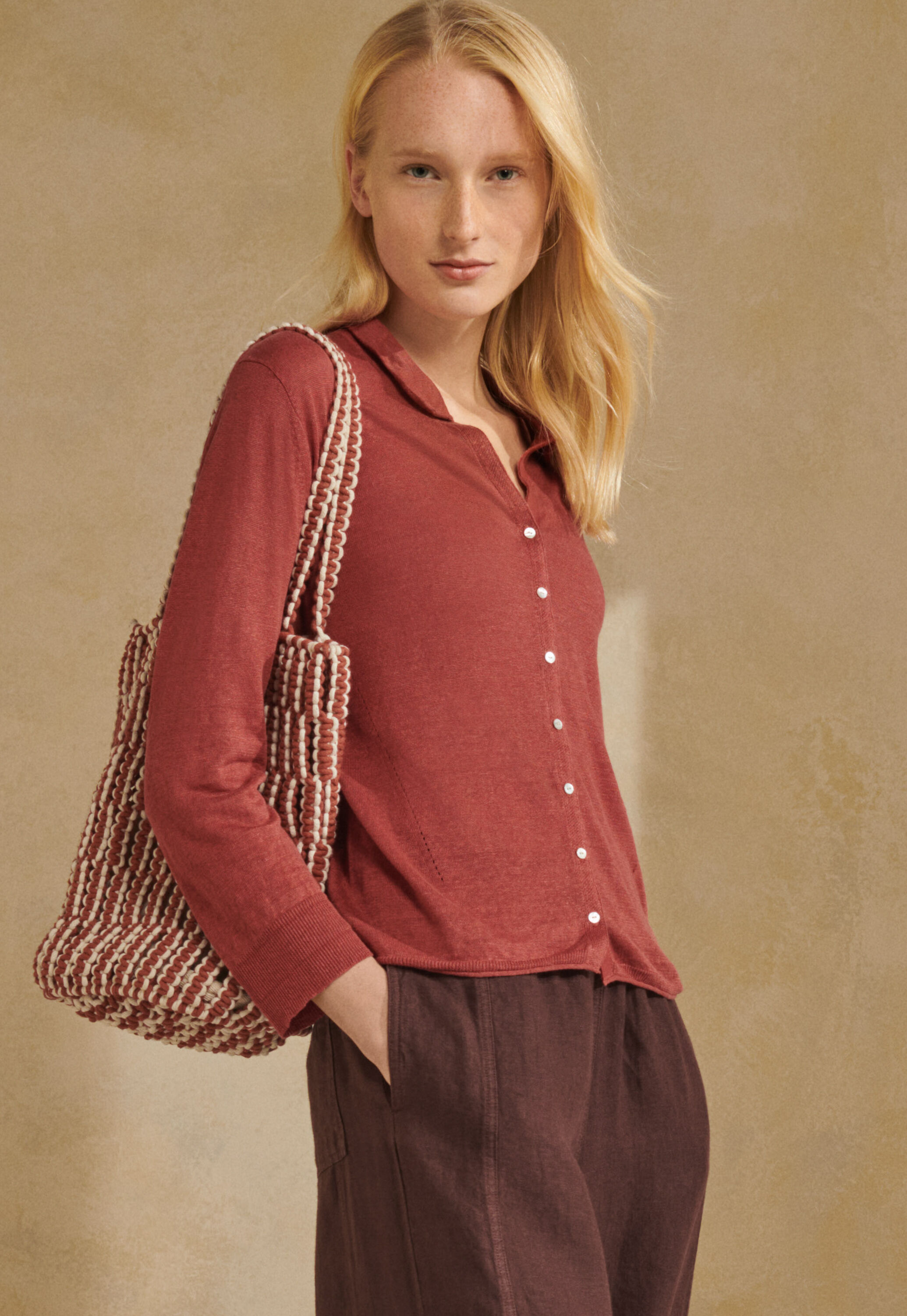 Cardigan mit Kragen