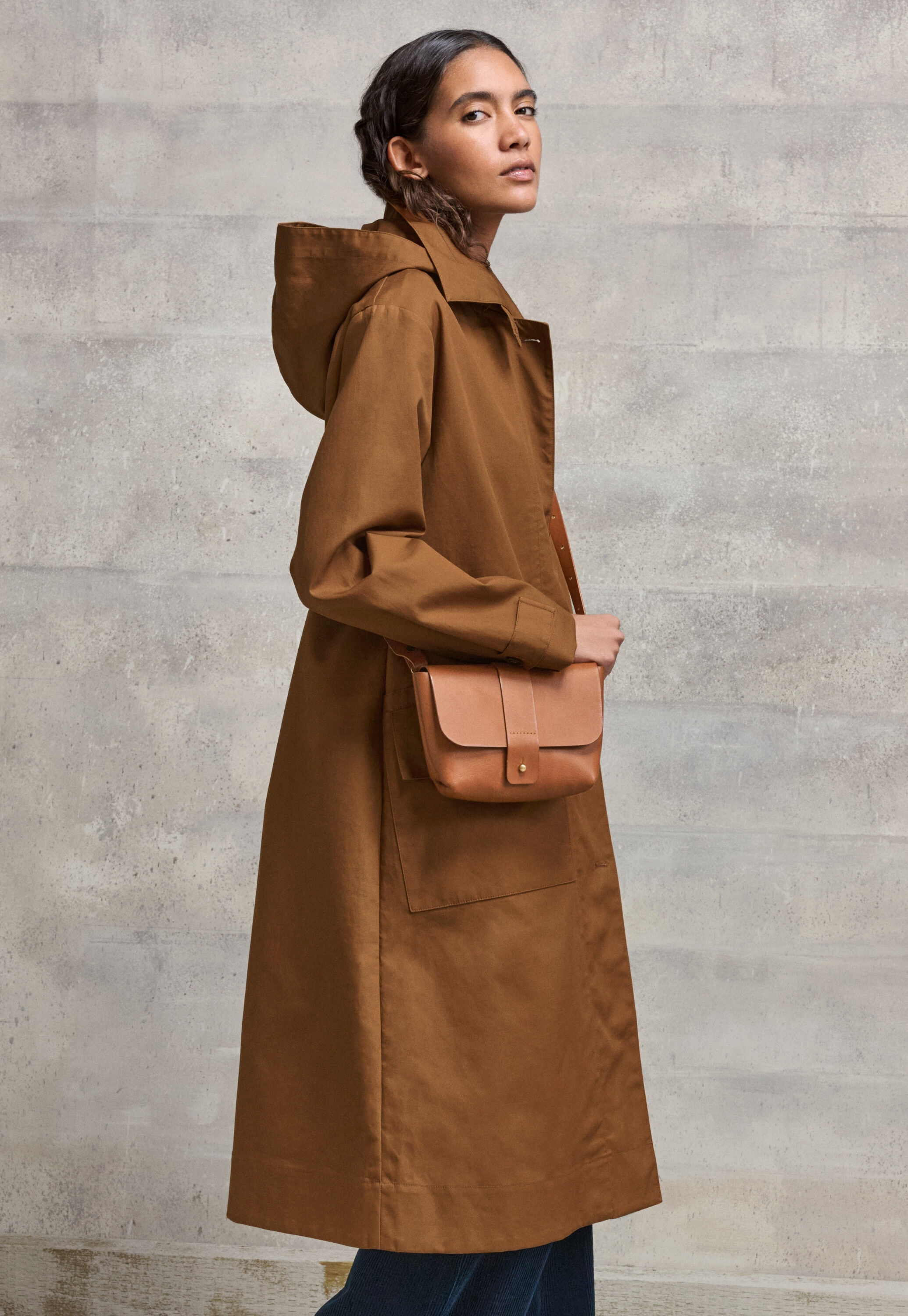 Trenchcoat mit Kapuze