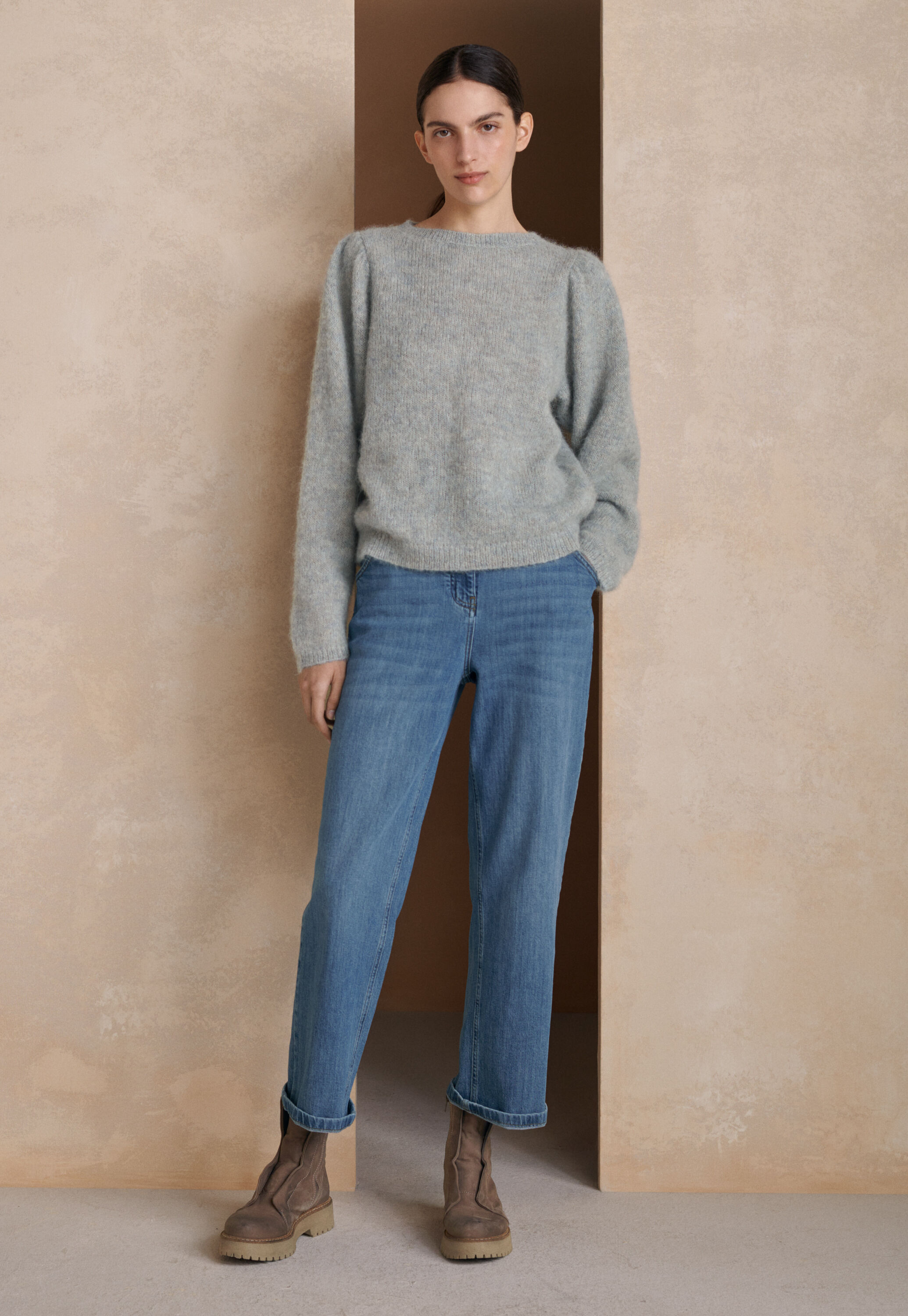 Pullover mit Puff&auml;rmeln