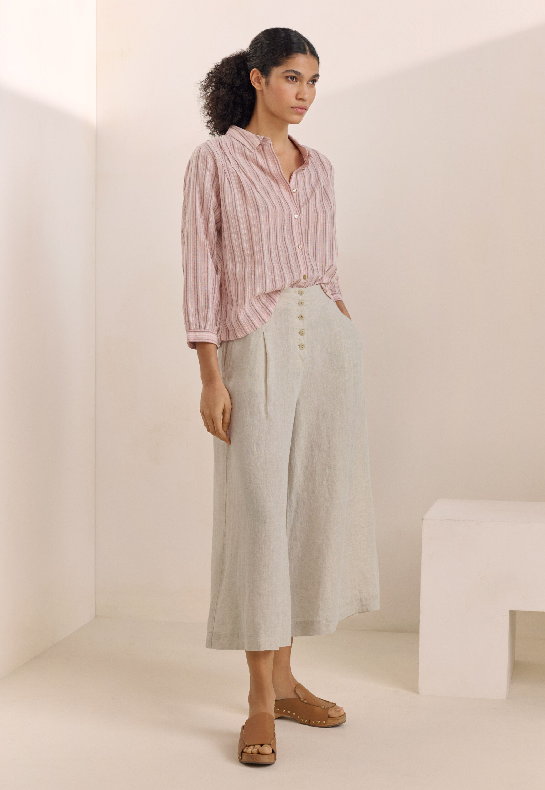 Culotte mit Faltenfront