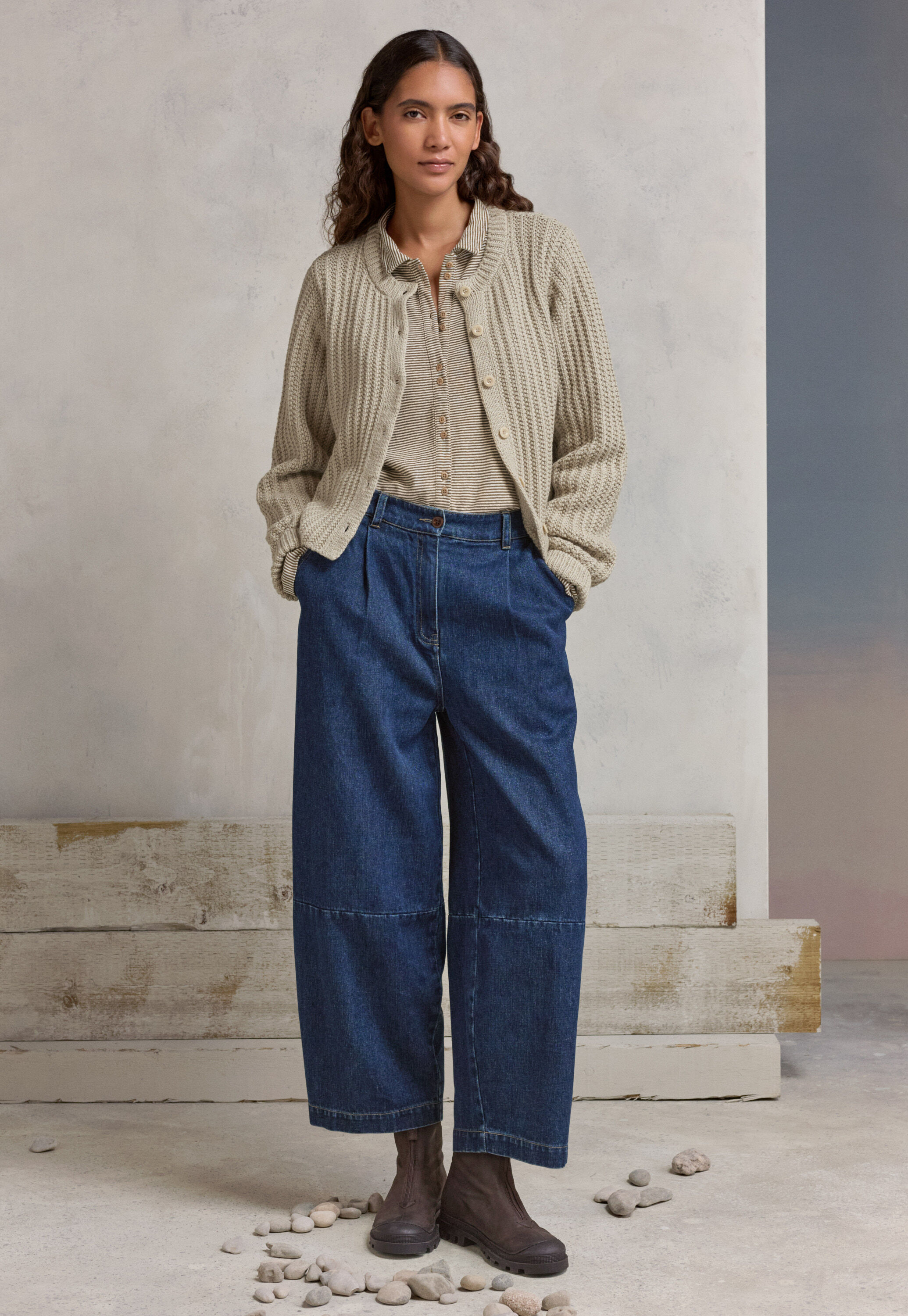 Gerippter Cardigan