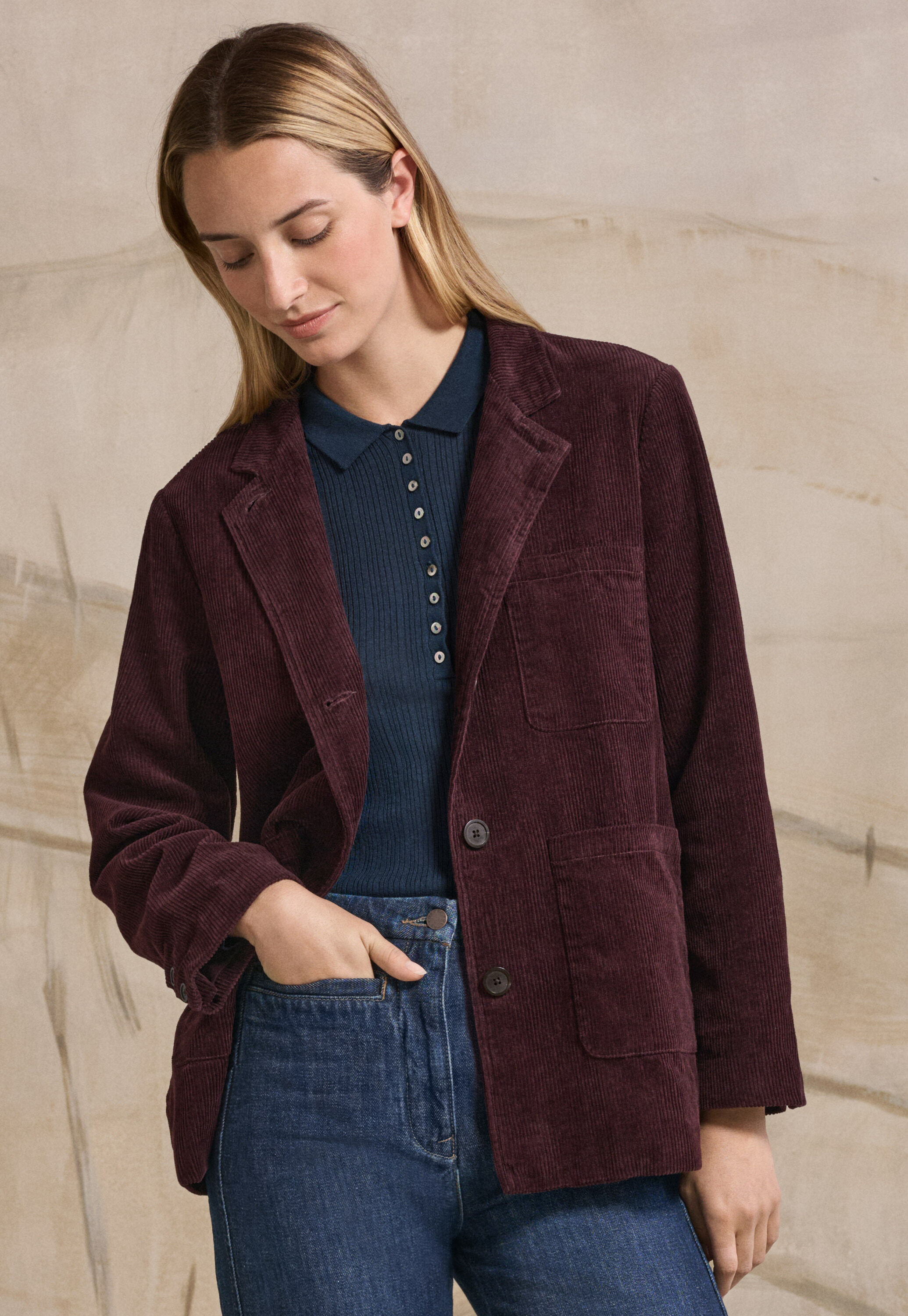 Jacke mit aufgesetzten Taschen