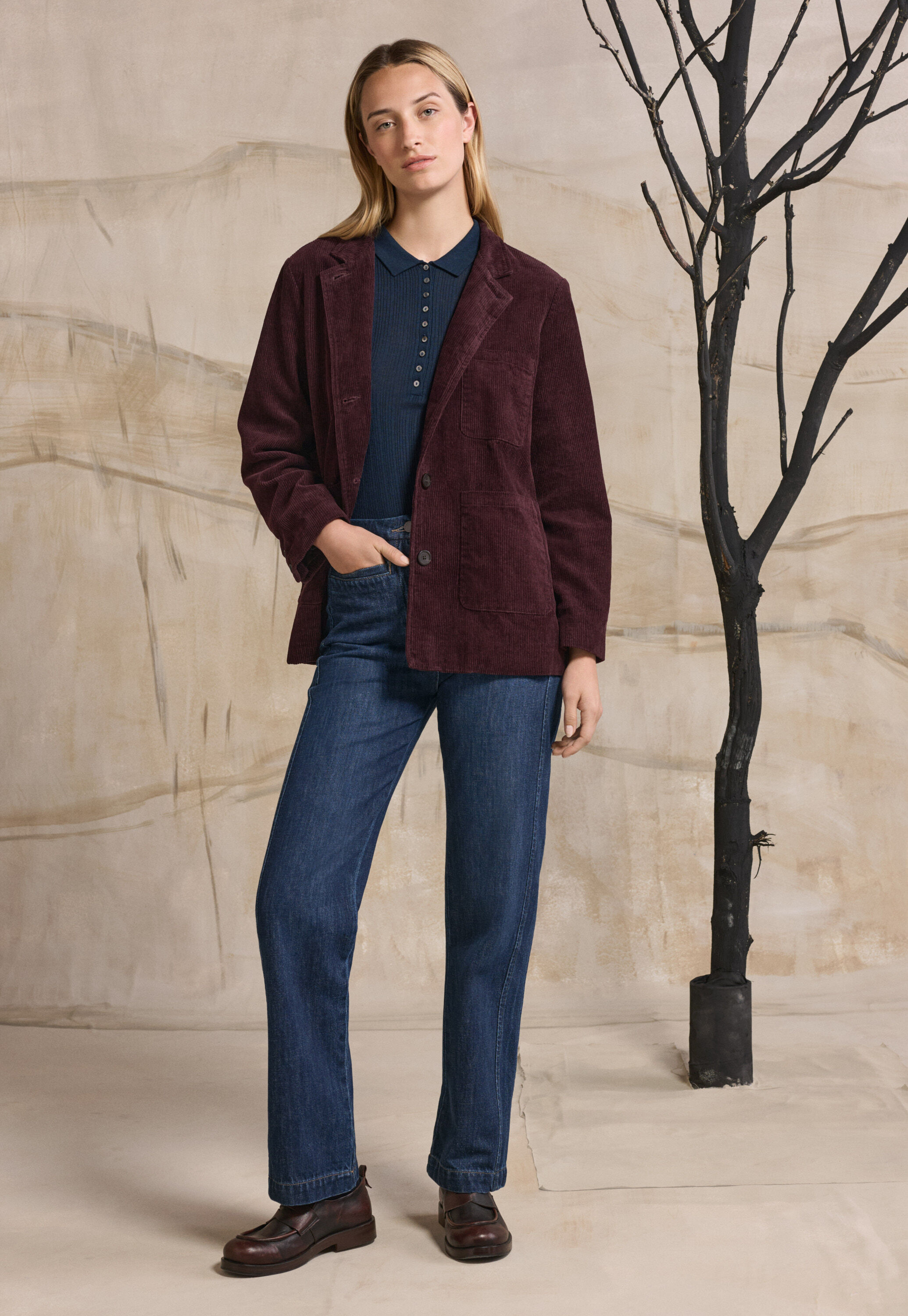 Jacke mit aufgesetzten Taschen