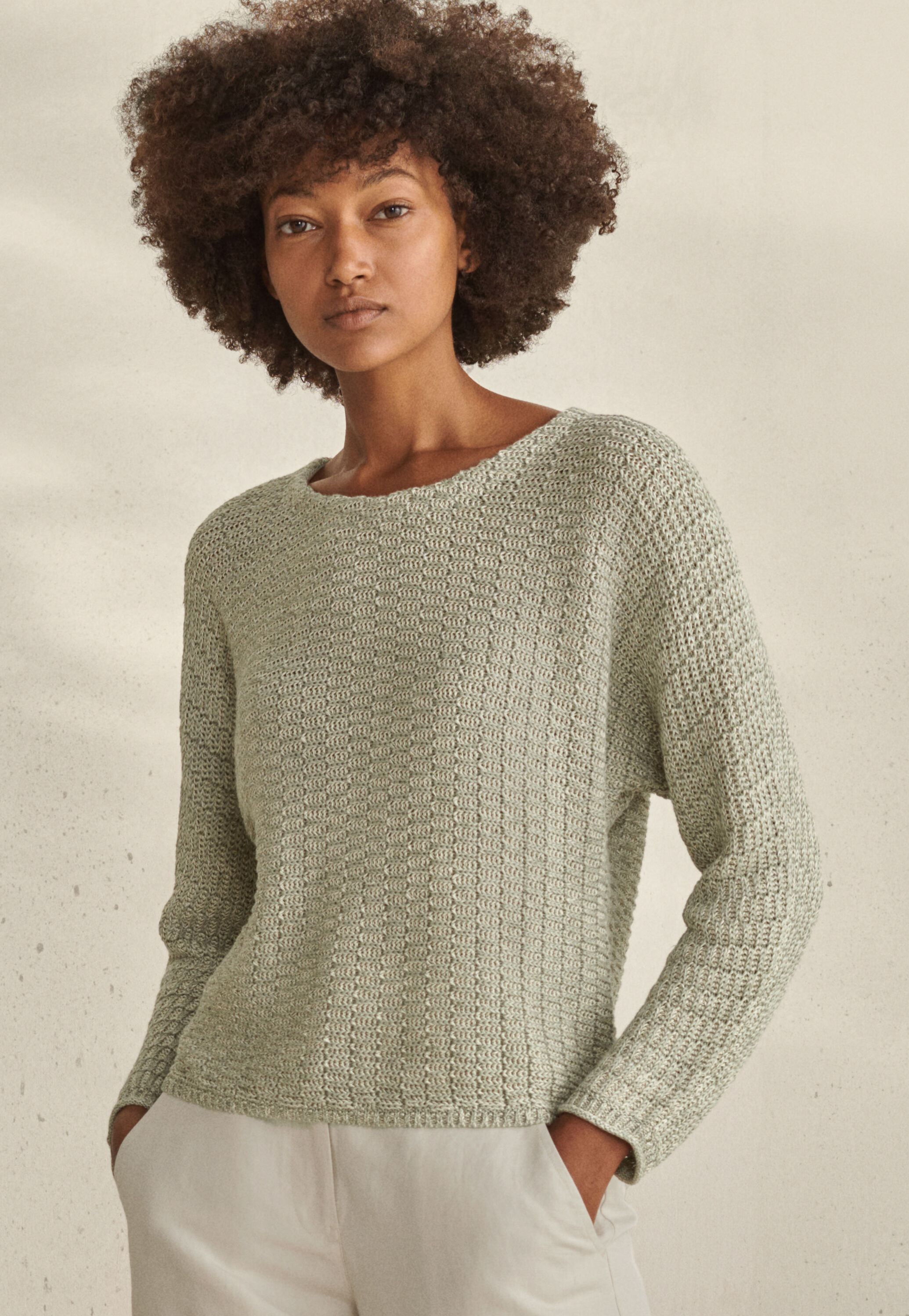 Gerippter Pullover