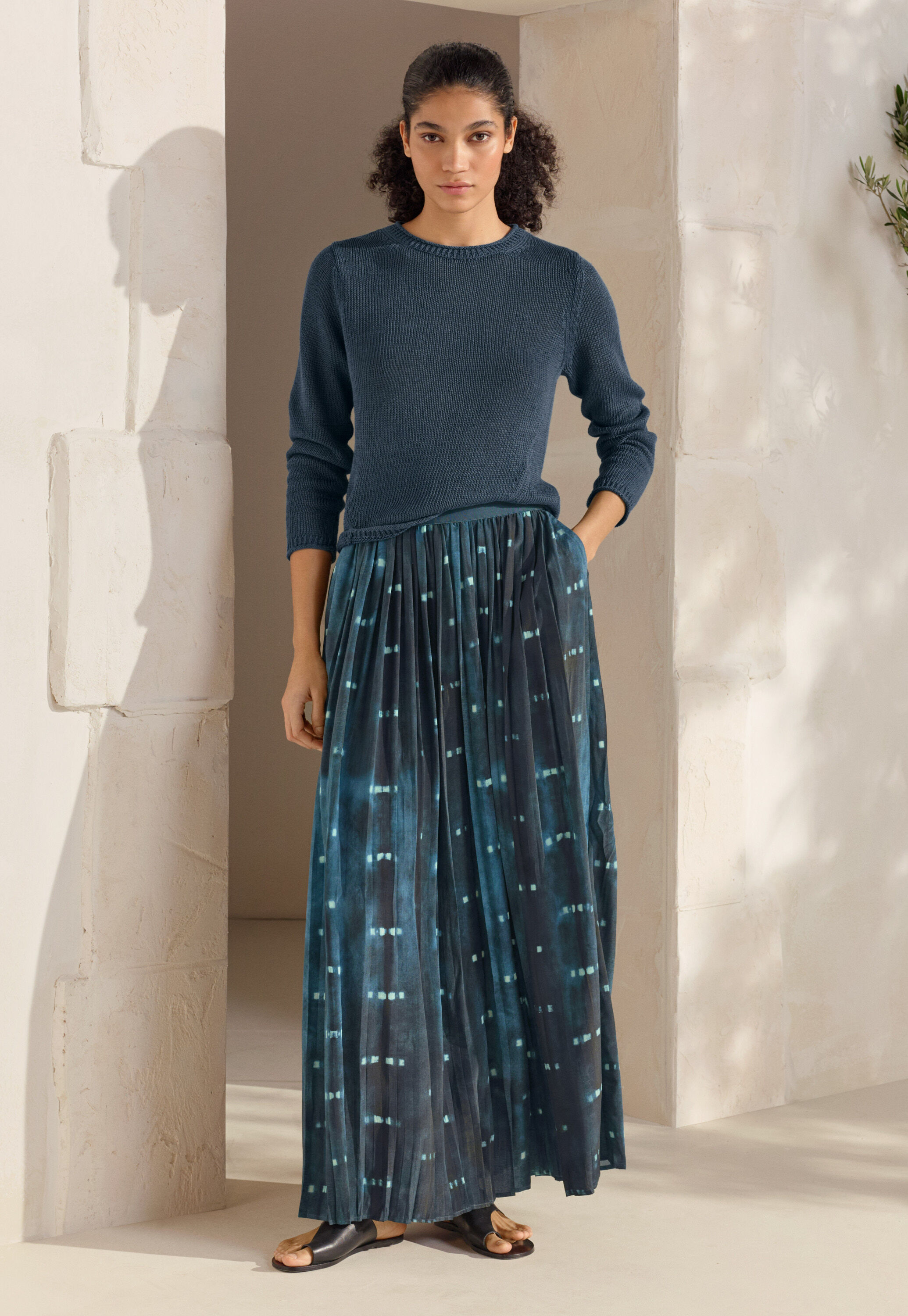 Bluse mit aufgesetzter Tasche