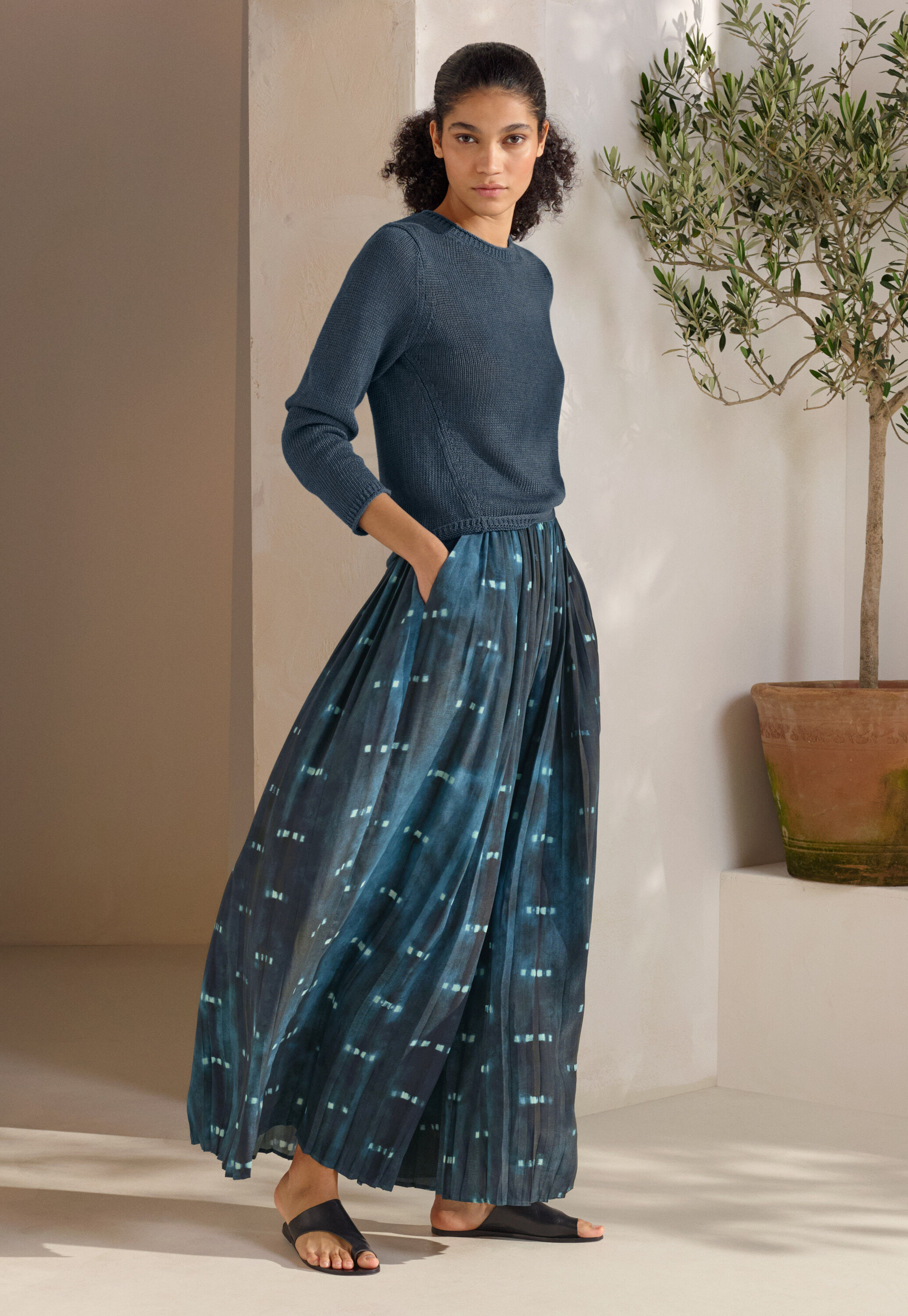 Bluse mit aufgesetzter Tasche