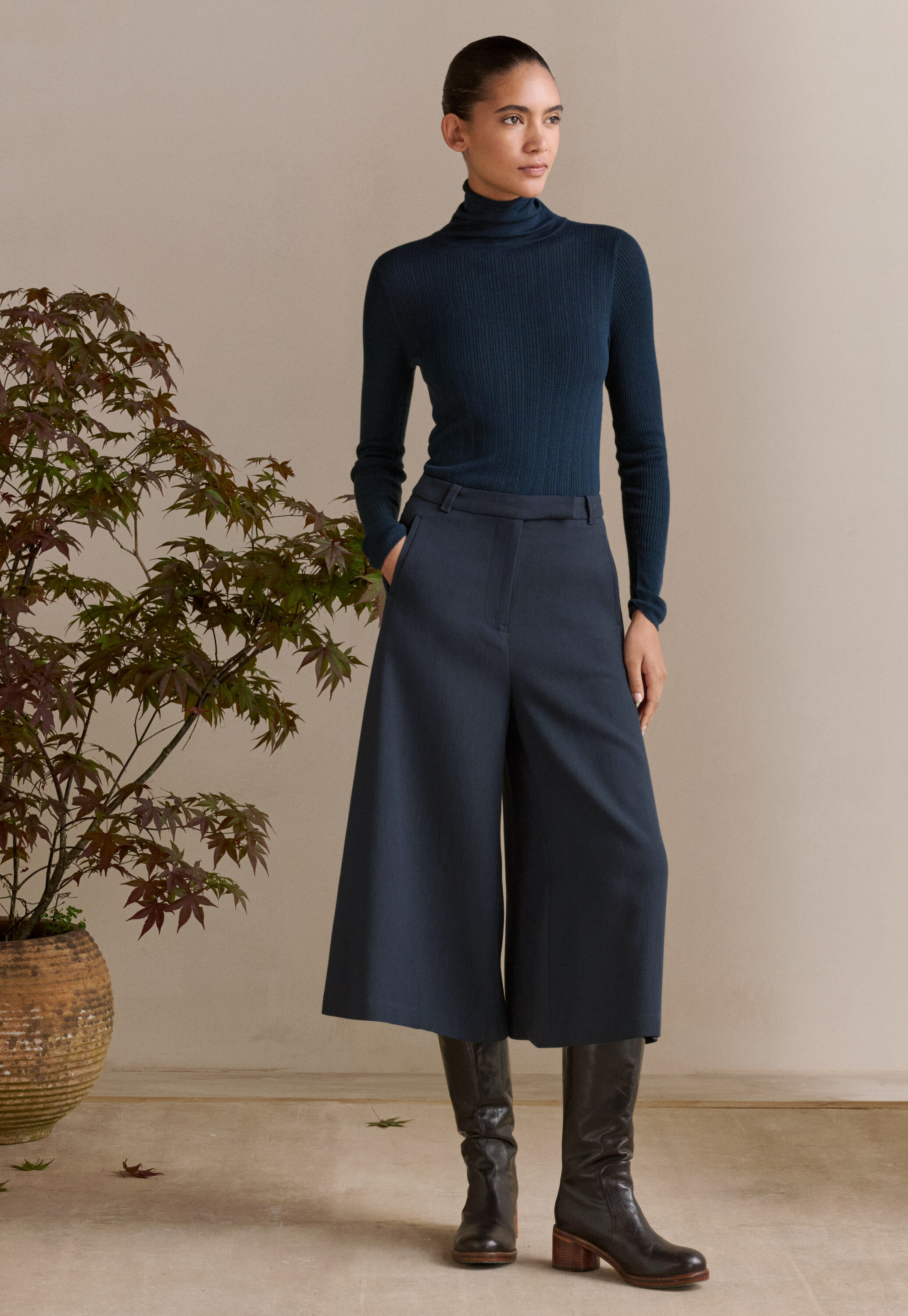 Gerippter Pullover