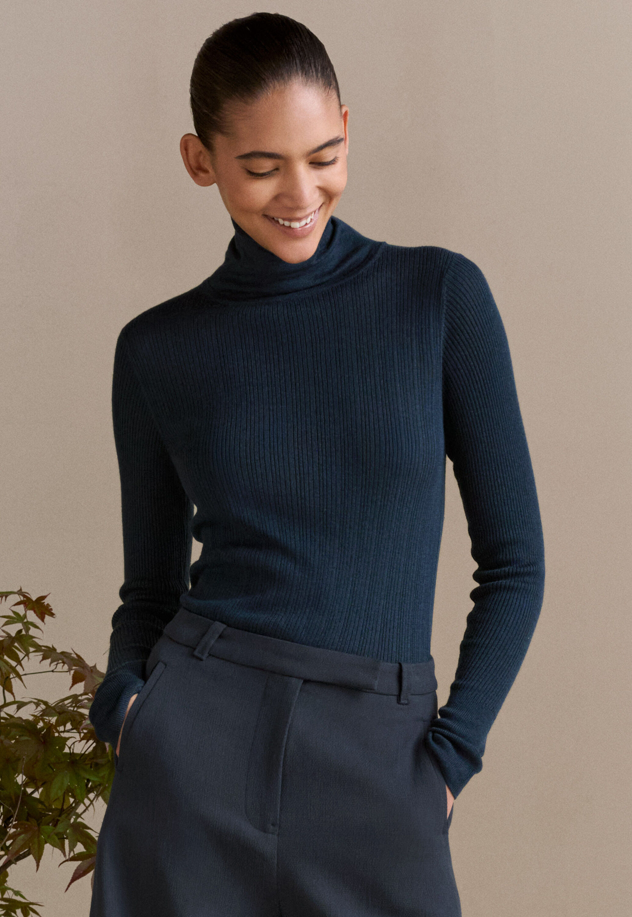 Gerippter Pullover