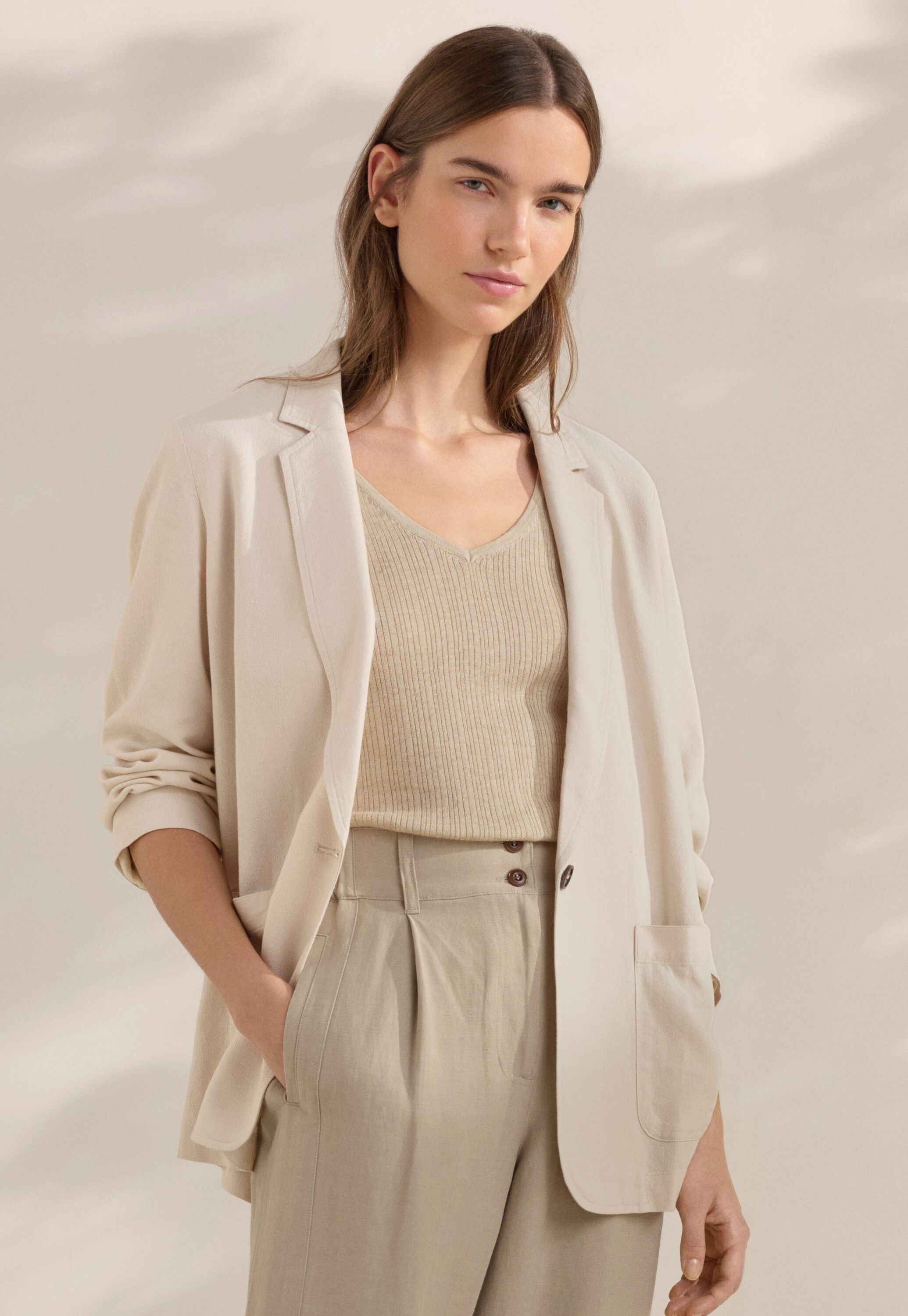 Blazer mit aufgesetzten Taschen