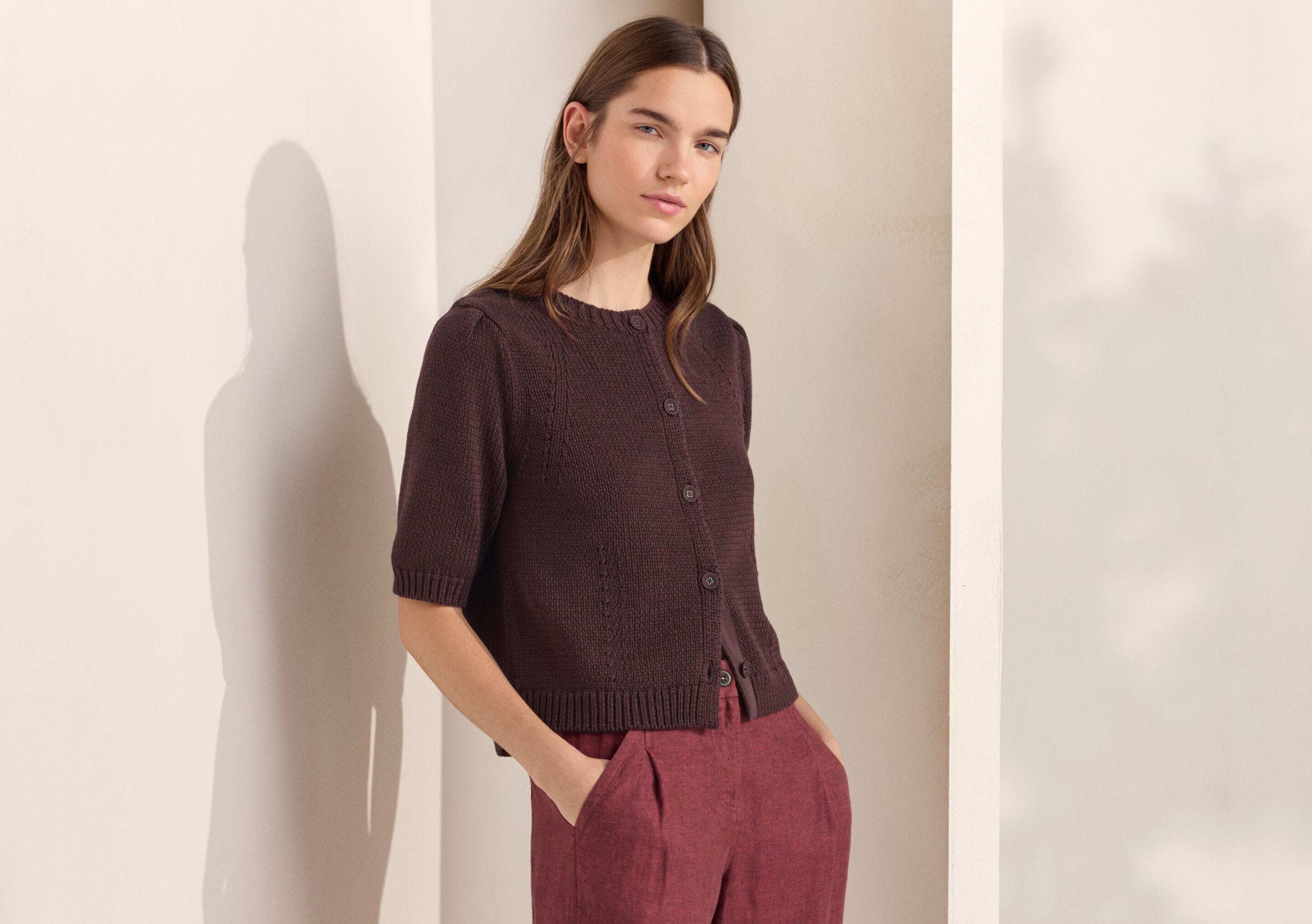 Kurz&auml;rmeliger Cardigan