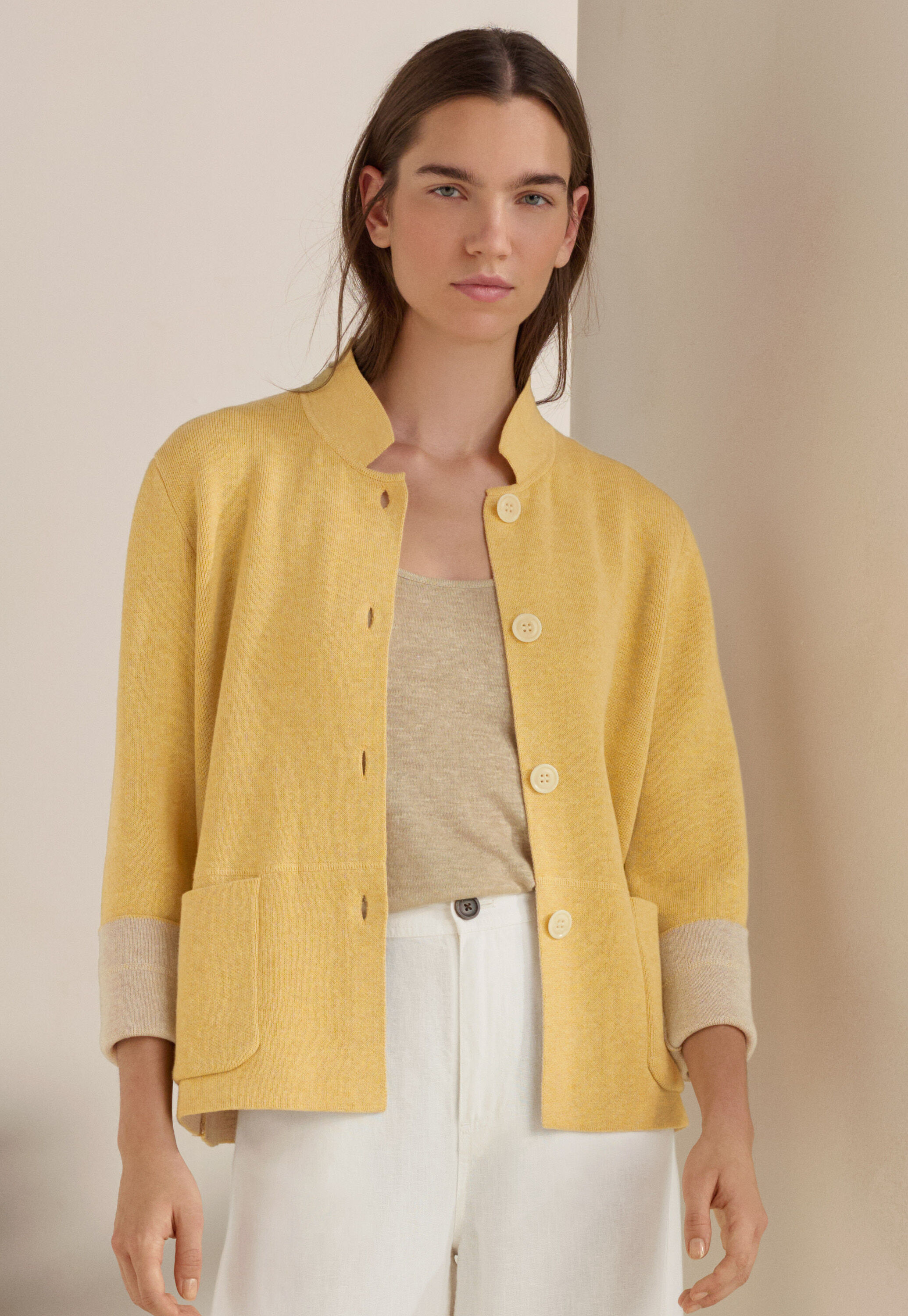 Doppelt gestrickte Jacke