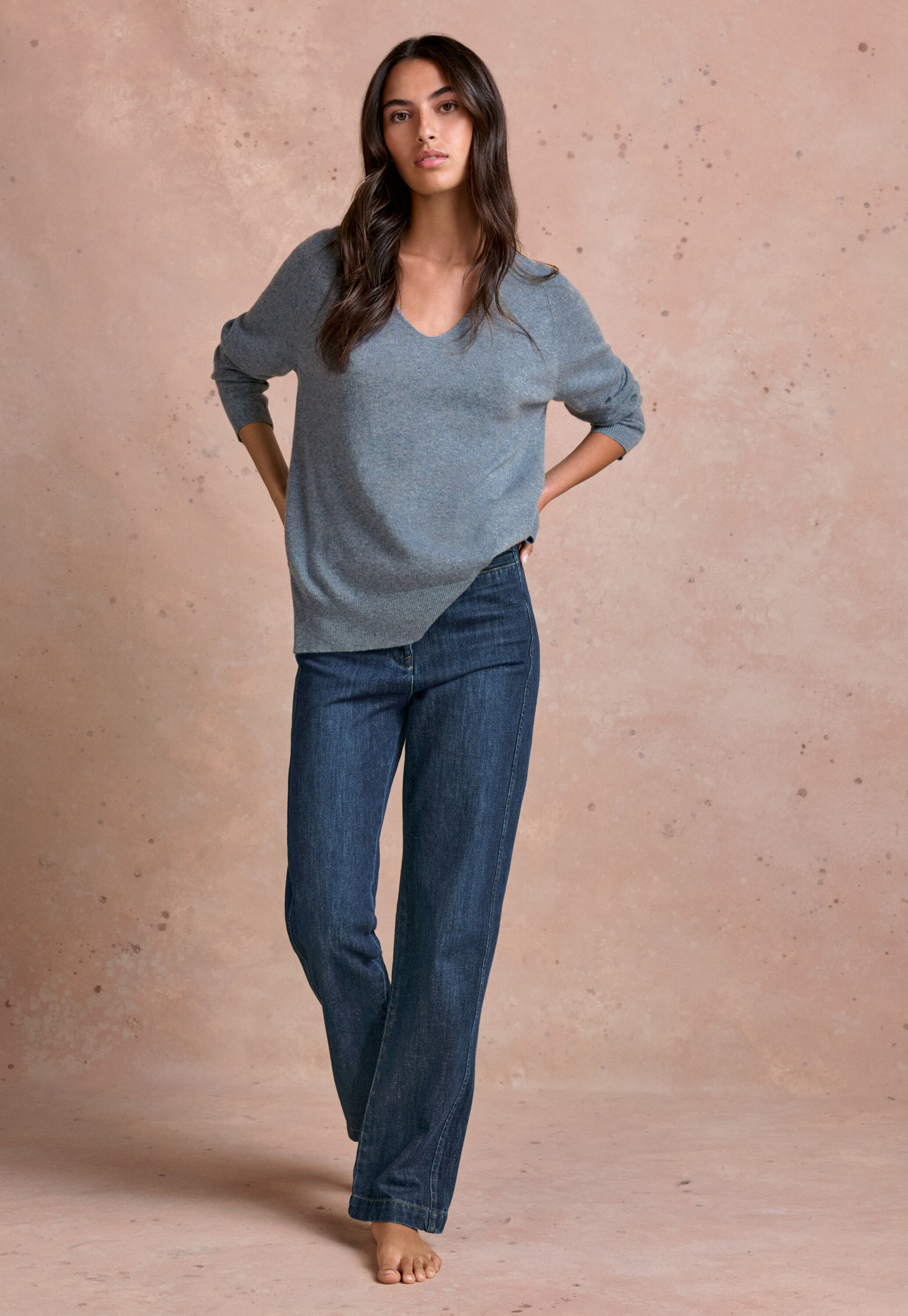 Pullover mit V-Ausschnitt