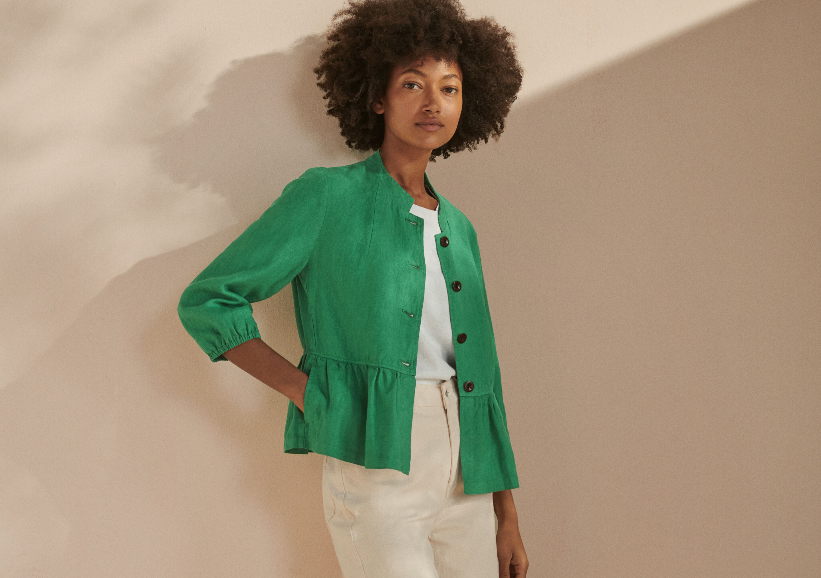 Jacke mit Peplum-Saum