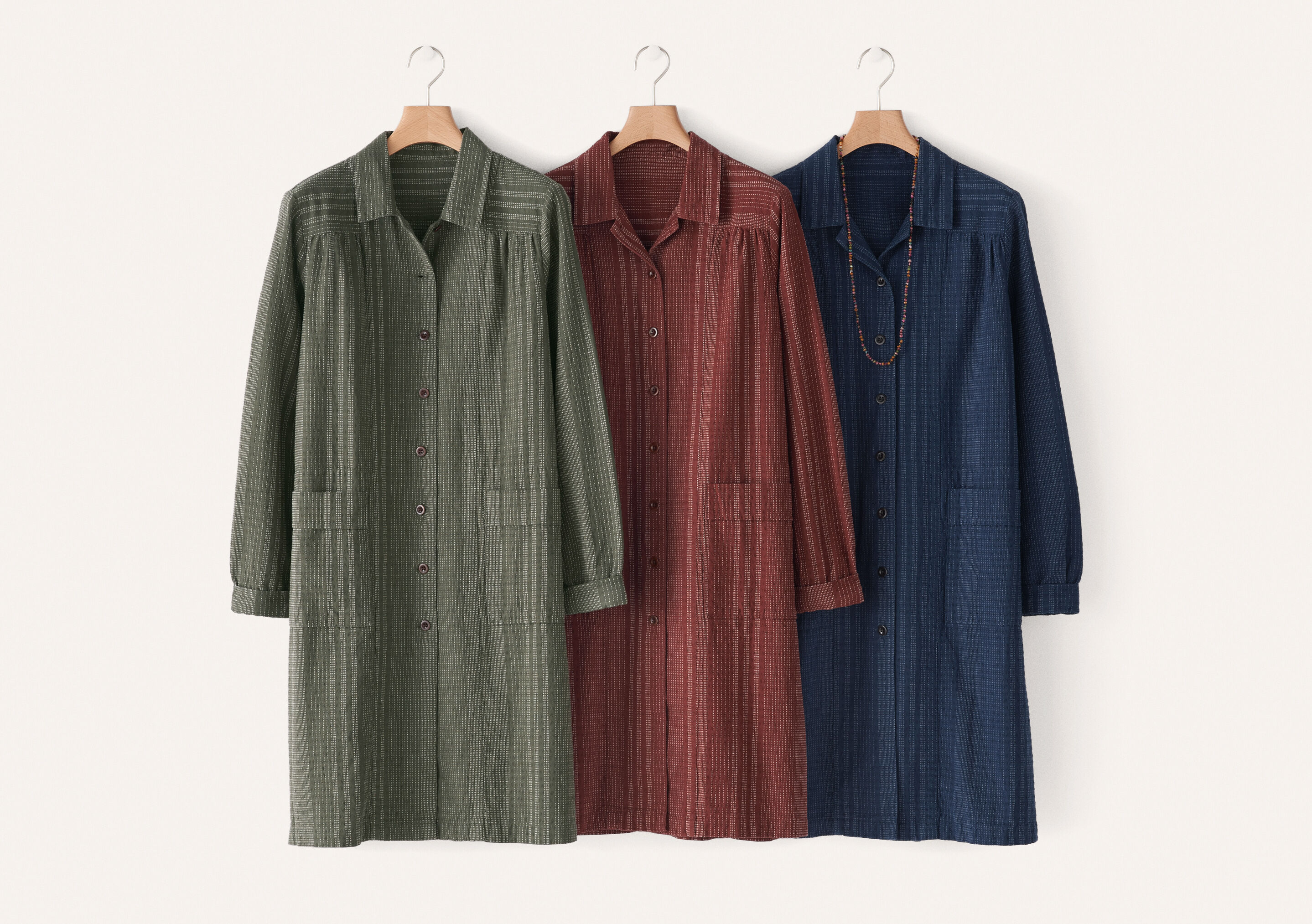 Gestreiftes Hemdblusenkleid