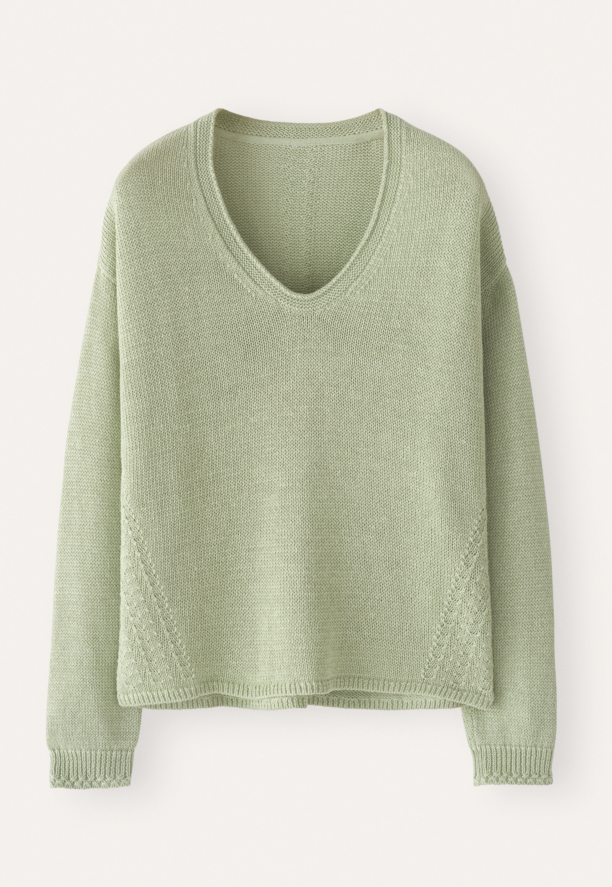 Pullover mit geschwungenem V-Ausschnitt