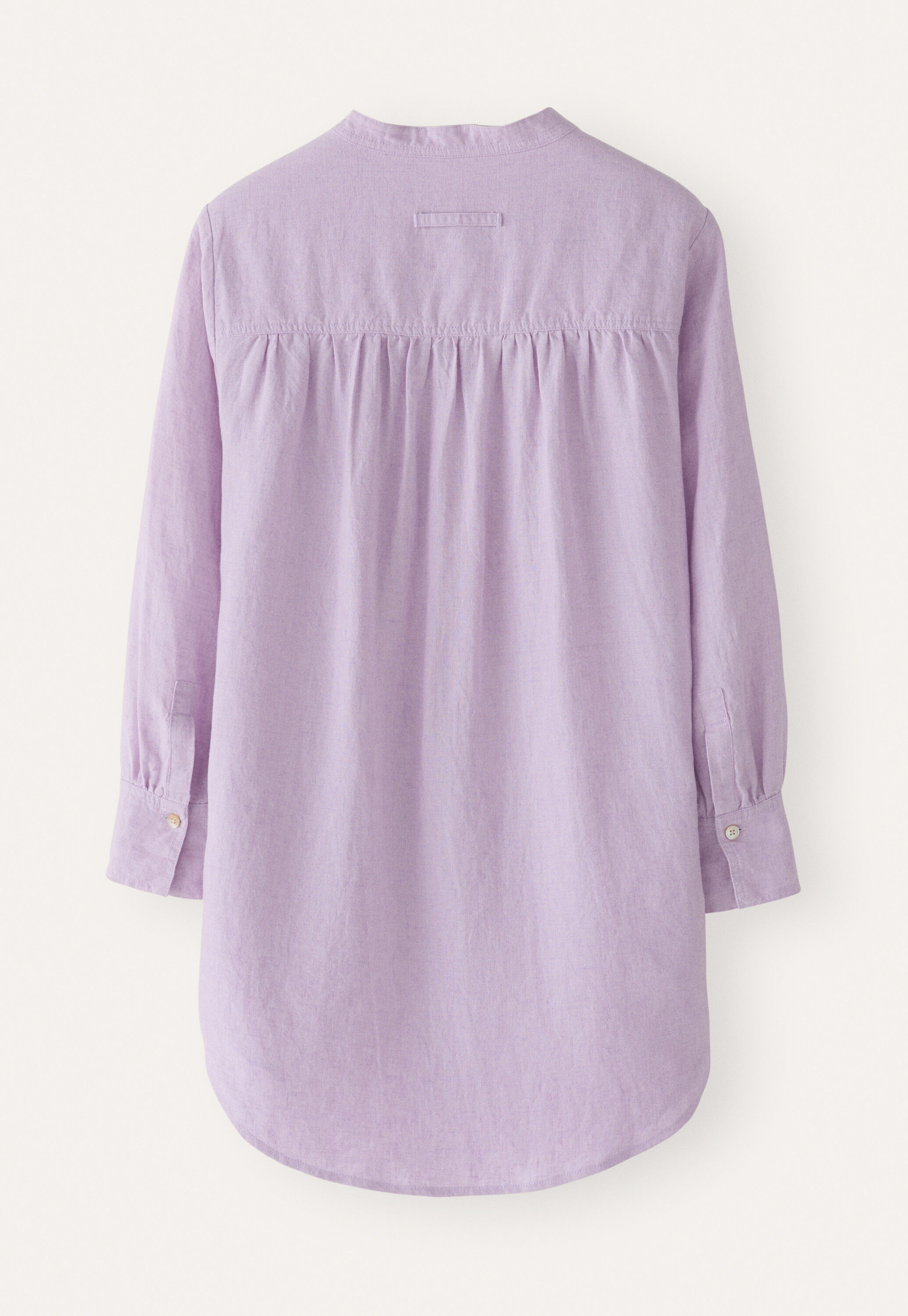 Lange Bluse mit geschwungenem Saum