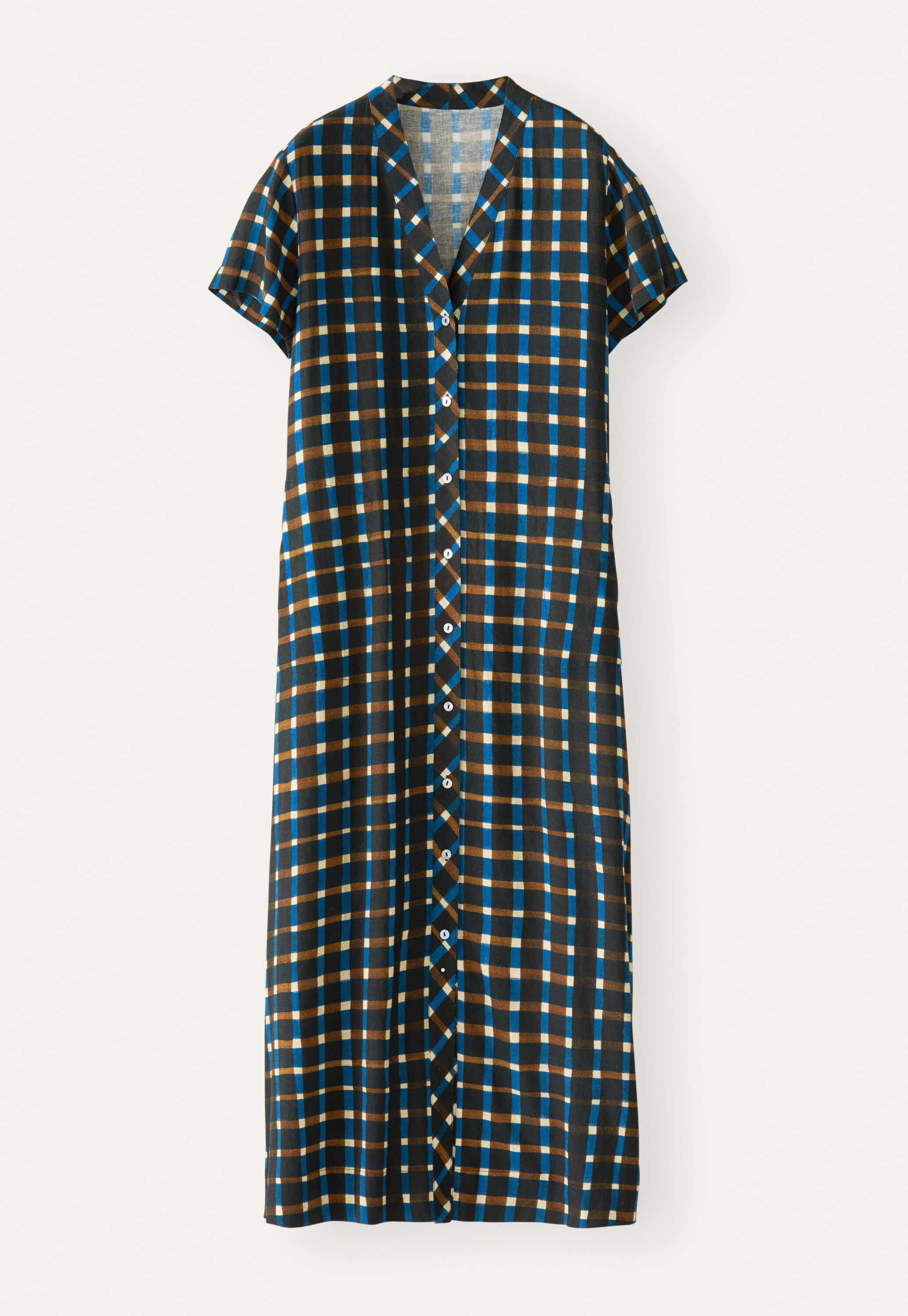Durchgekn&ouml;pftes, bedrucktes Kleid