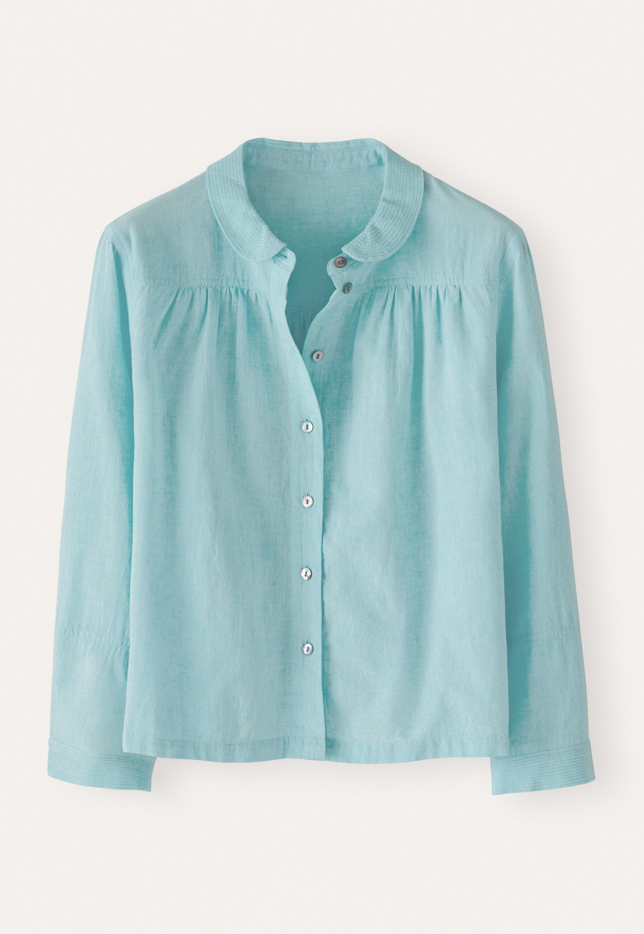 Bluse mit rundem Kragen