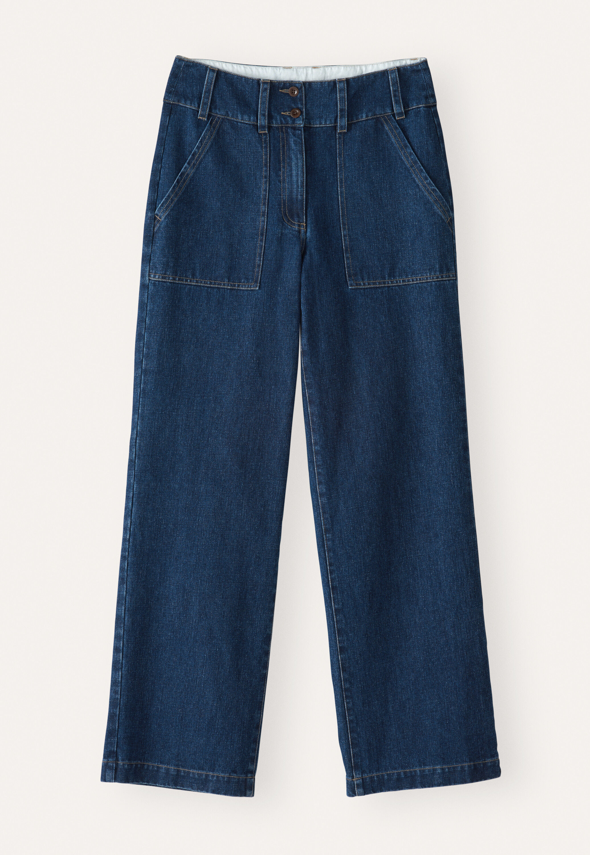 Indigo-Hose, Dunkles Denimblau, large