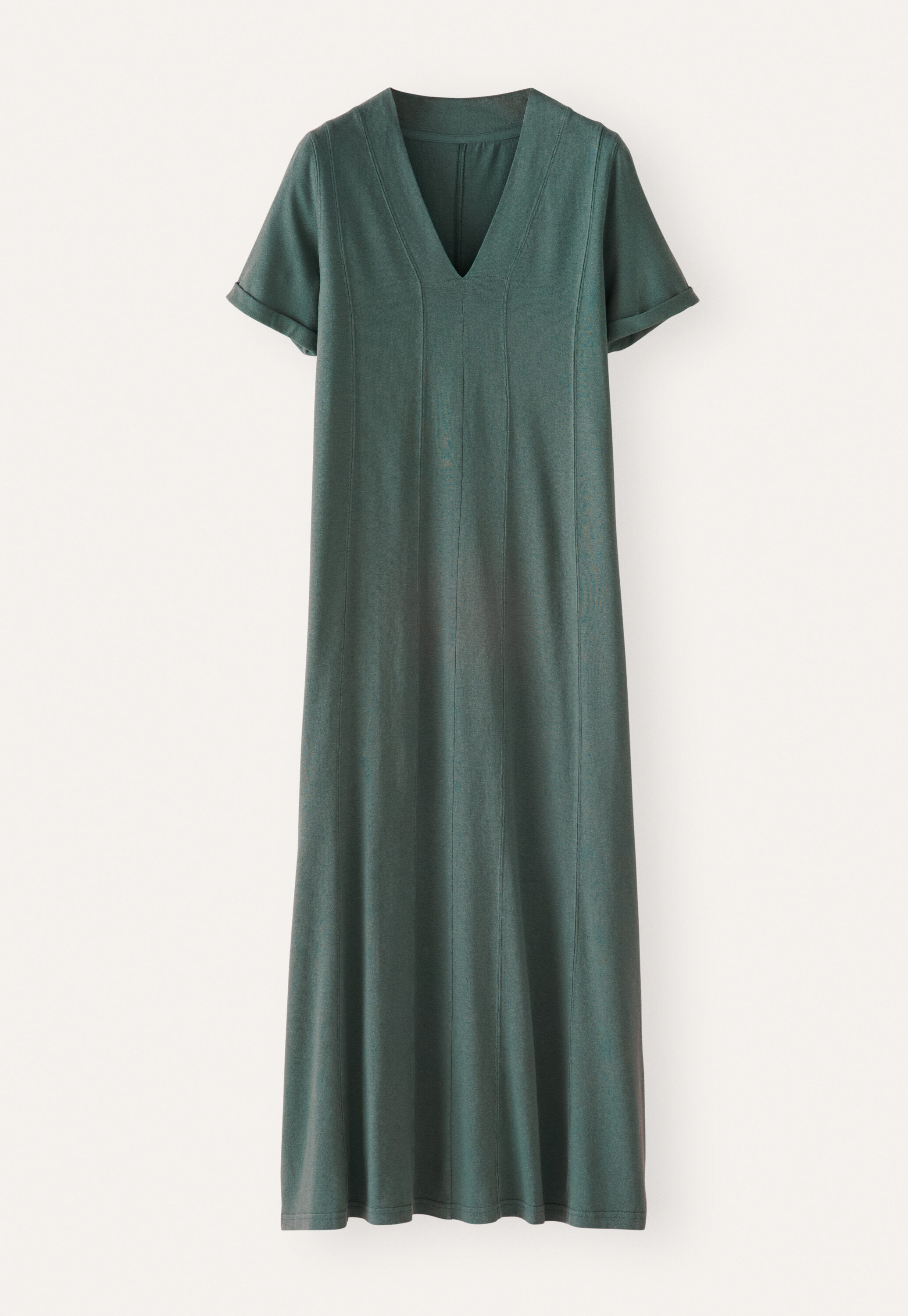 Kleid mit V-Ausschnitt und Eins&auml;tzen