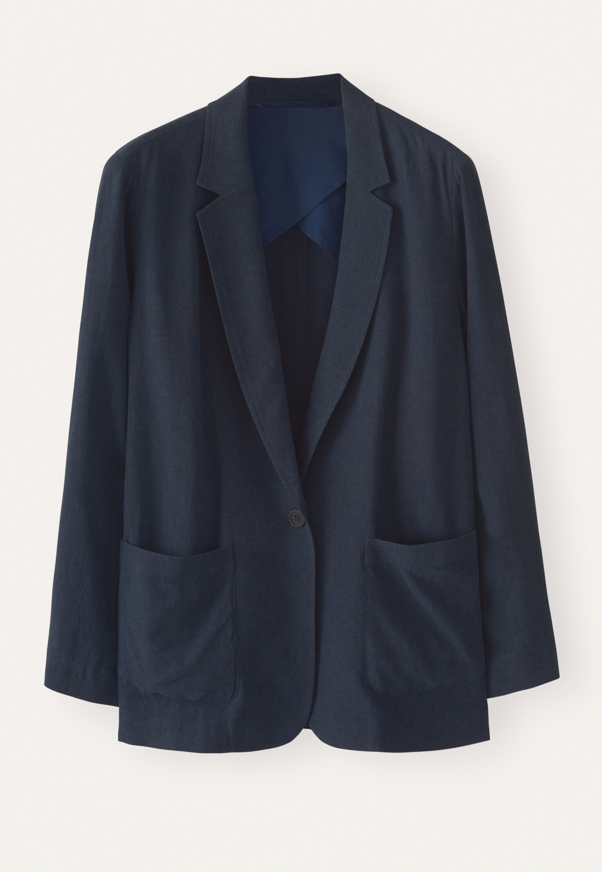 Blazer mit aufgesetzten Taschen, Mitternacht, large