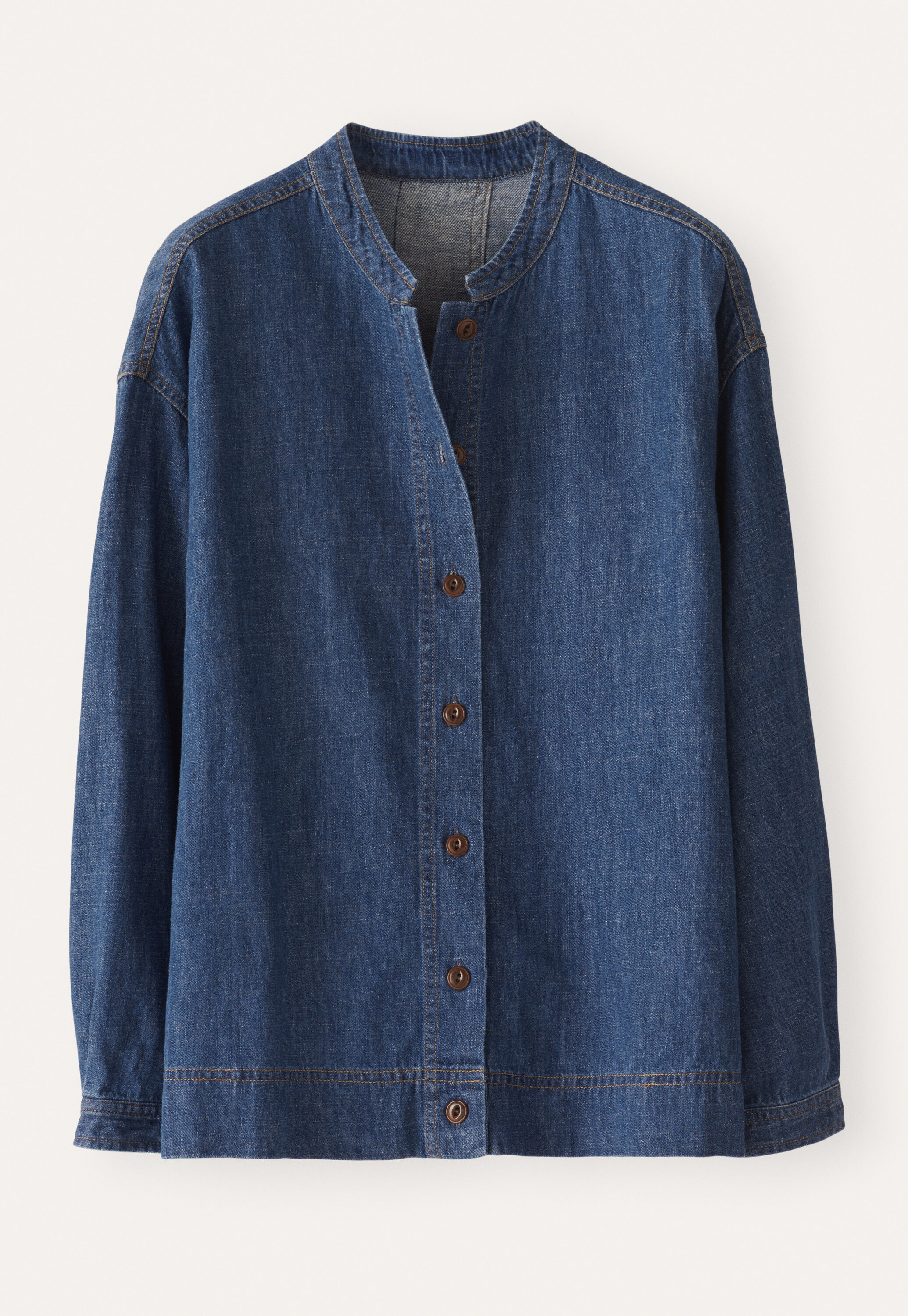 Indigo-Overshirt, Dunkles Denimblau, large