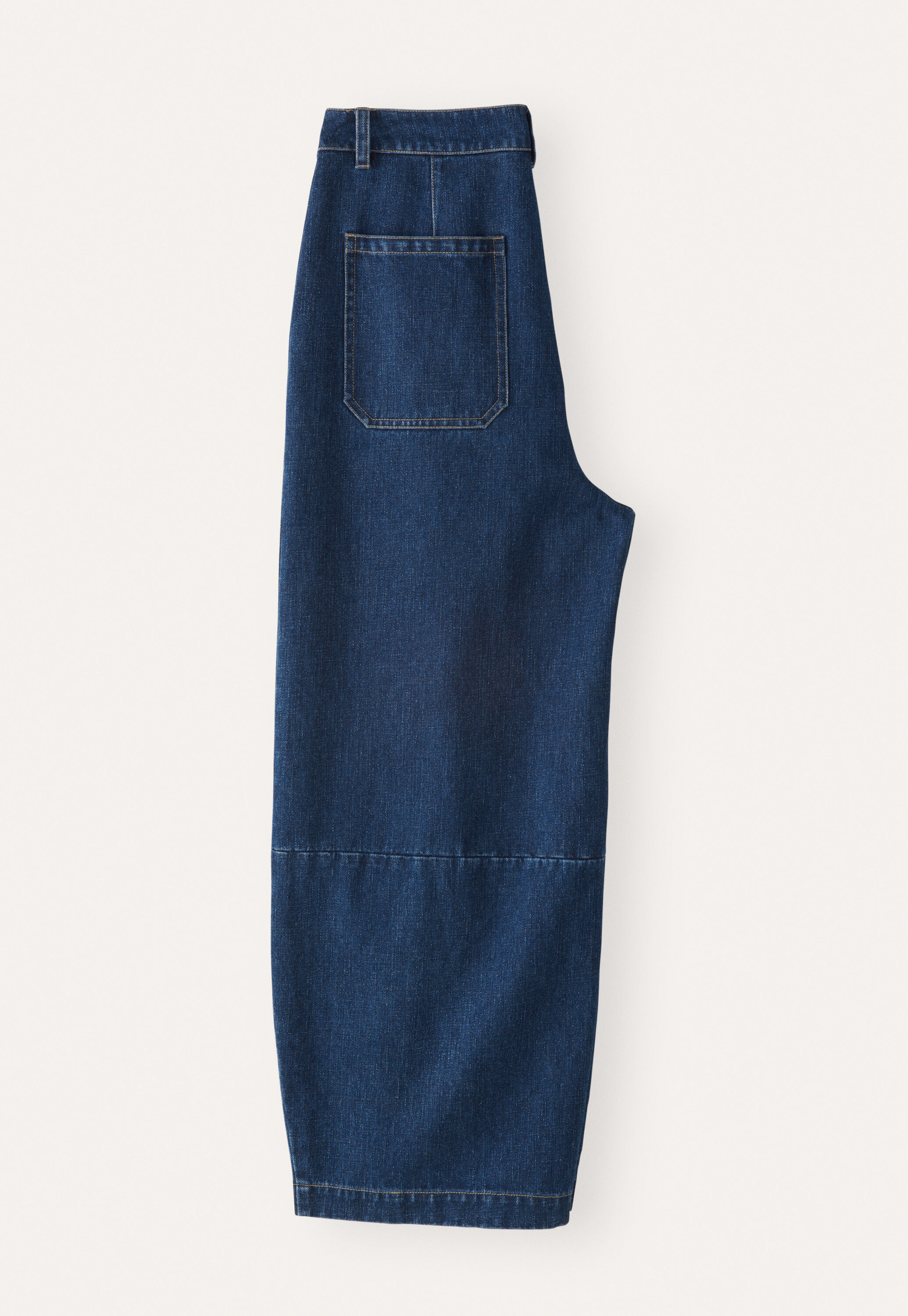 Barrel-Leg-Hose, Dunkles Denimblau, large