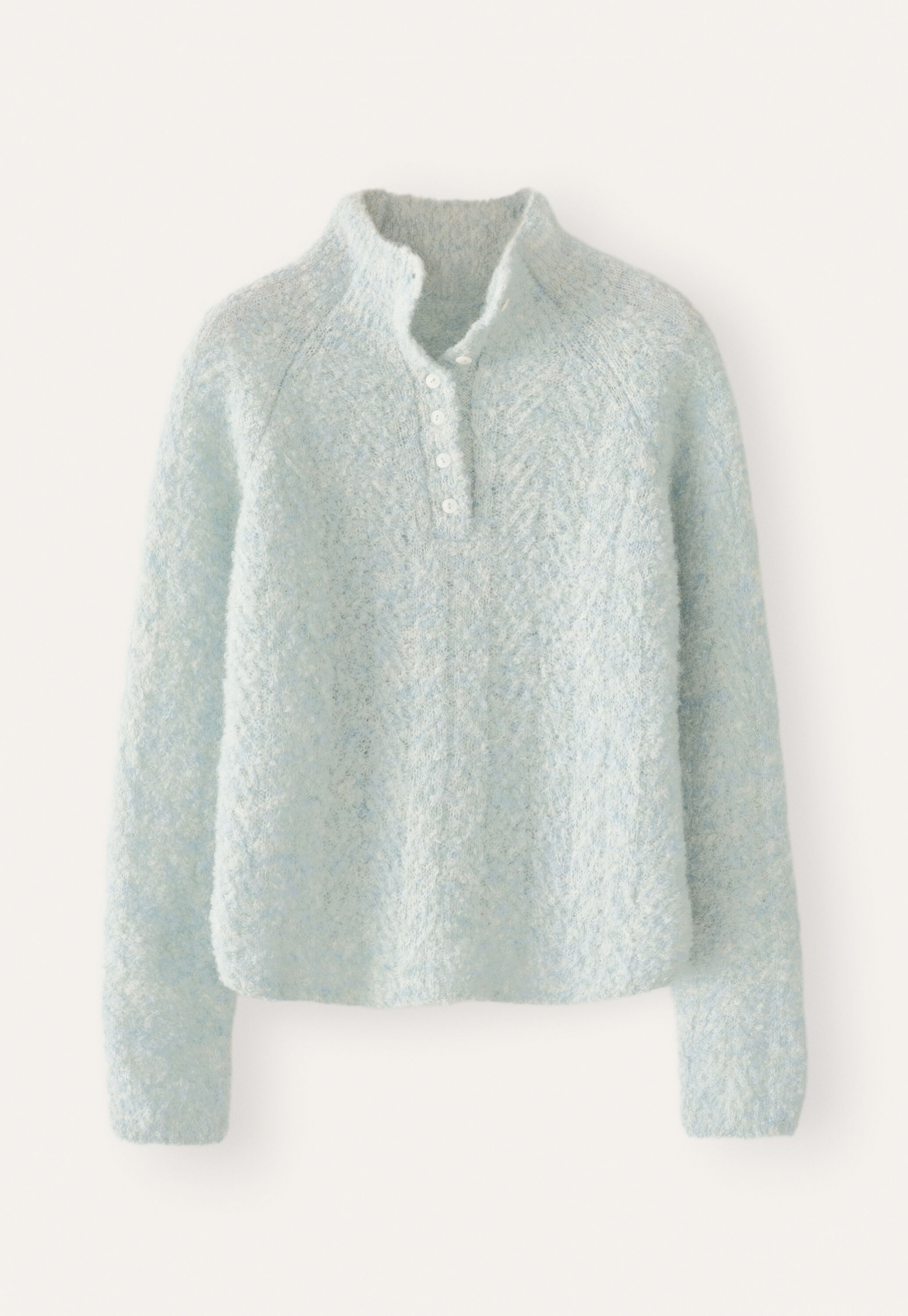 Pullover mit gekn&ouml;pftem Kragen
