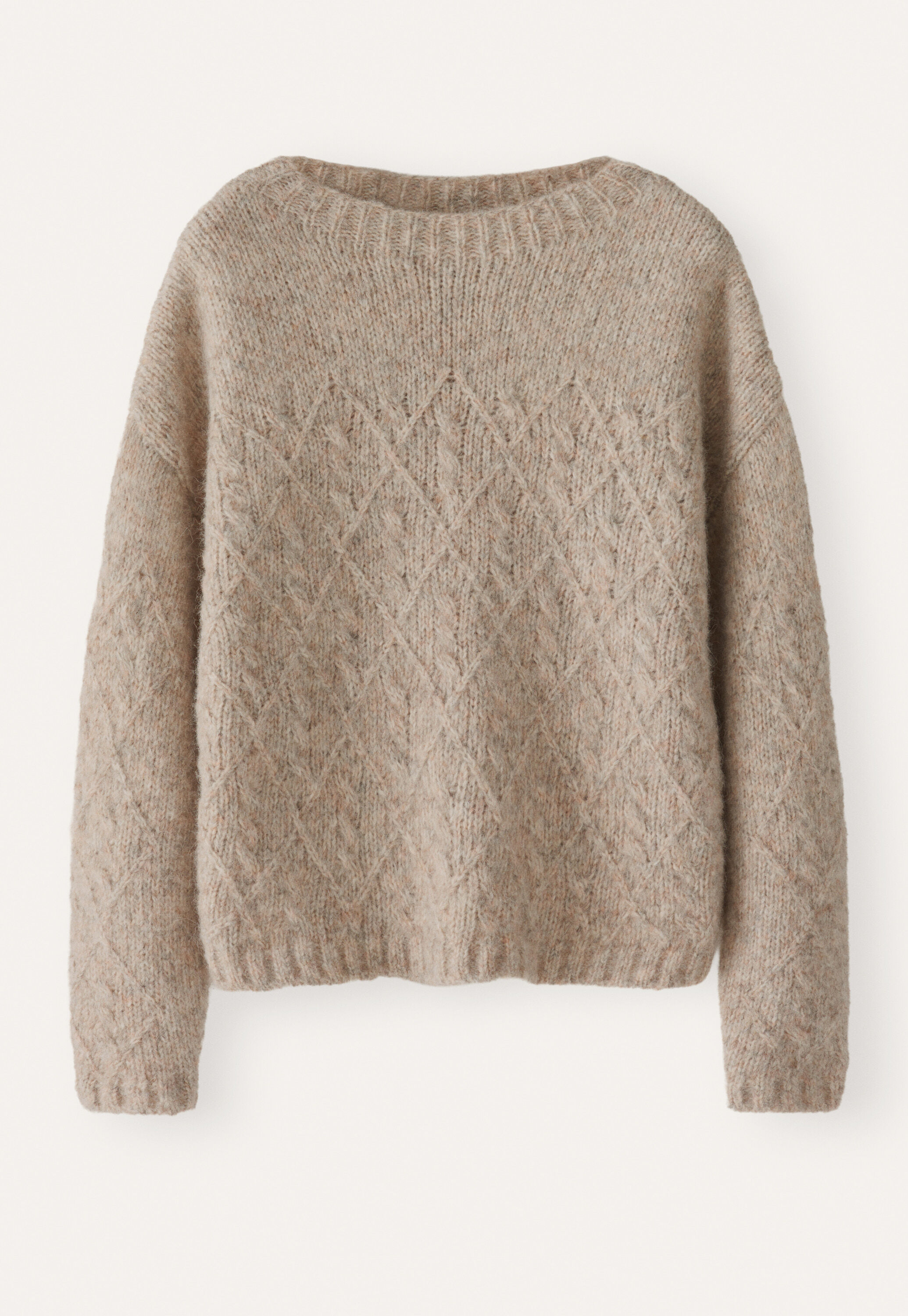 Zopfmuster-Pullover