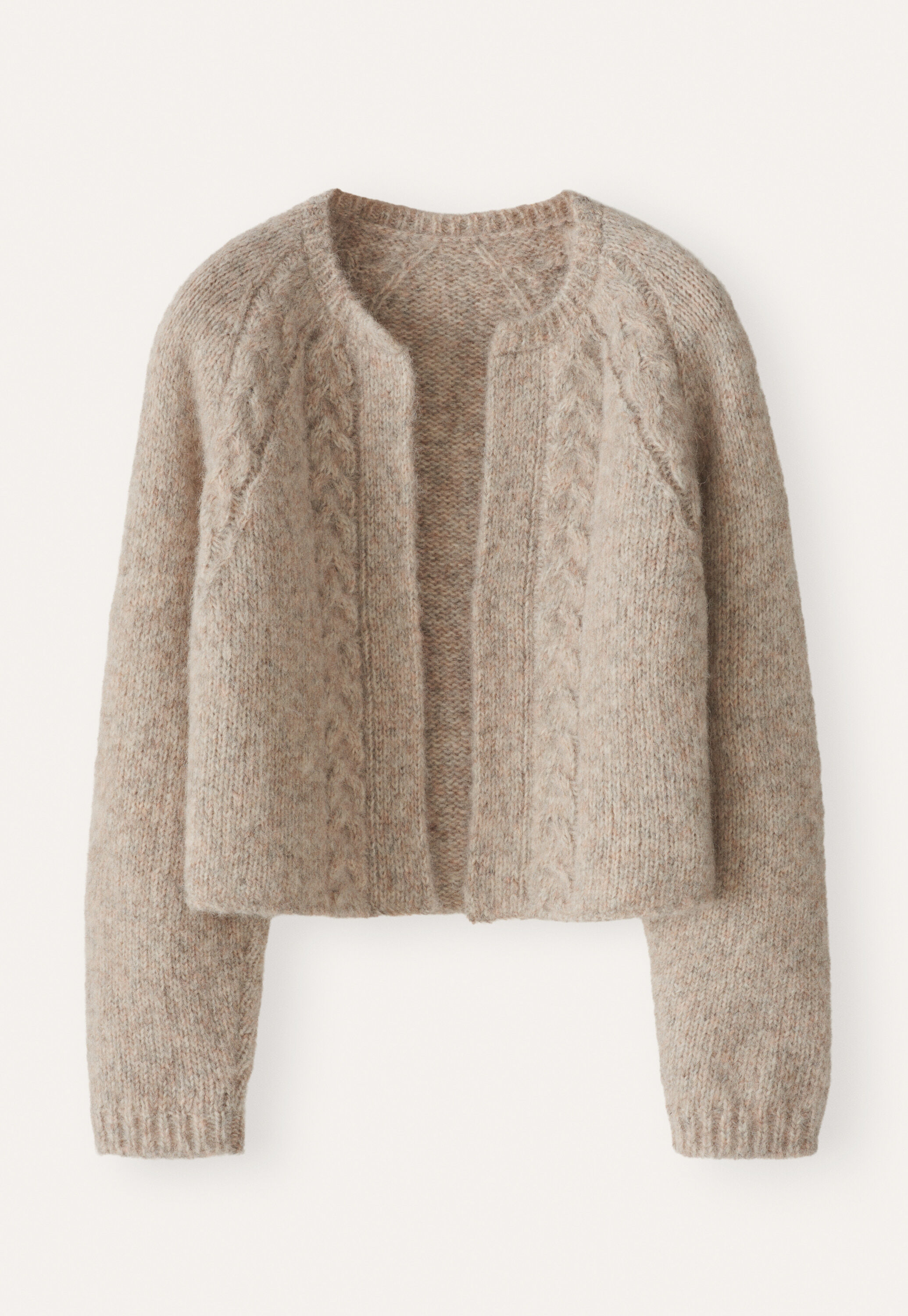 Cardigan mit Zopfmuster