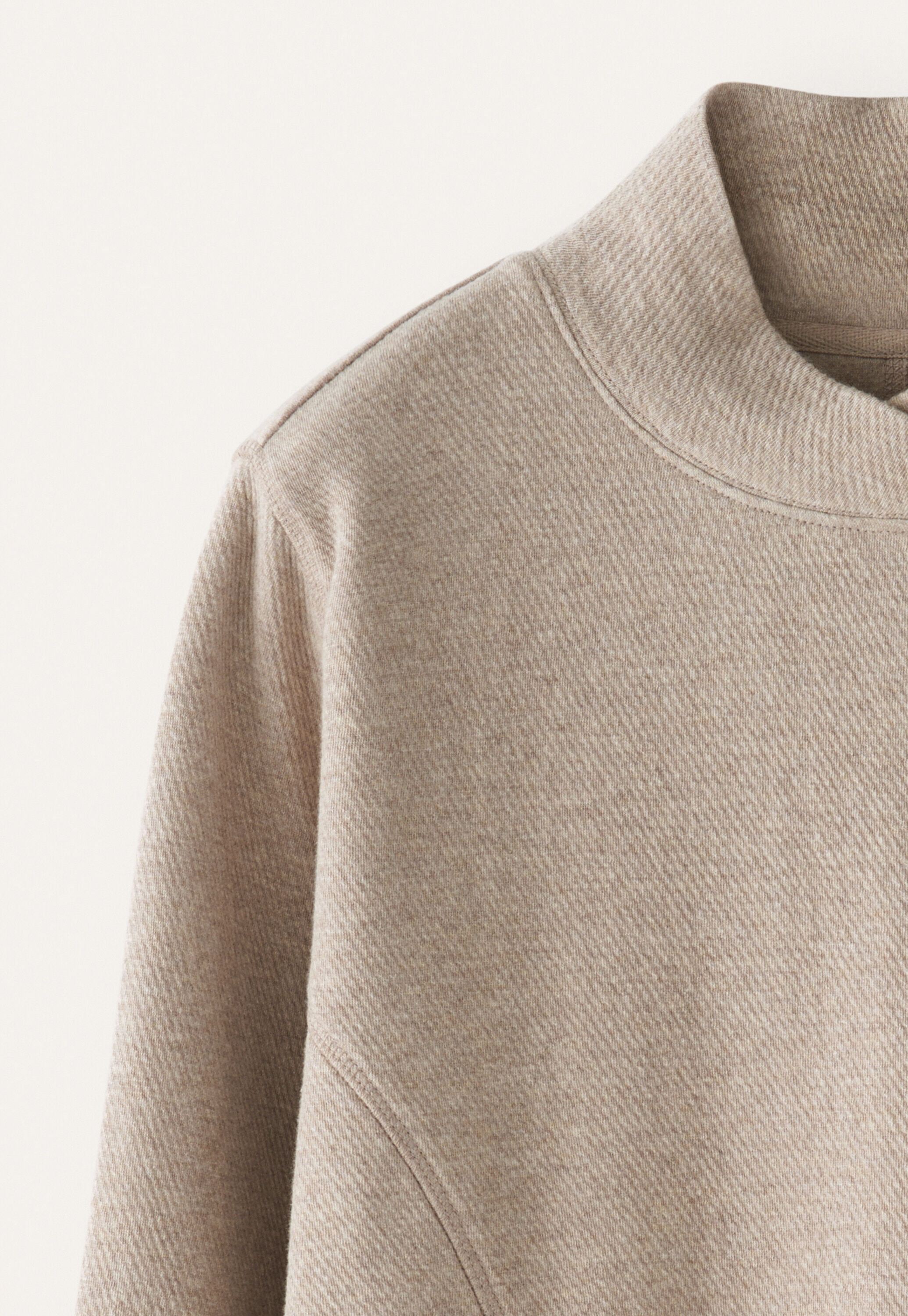 Sweatshirt mit &uuml;berkreuztem Kragen