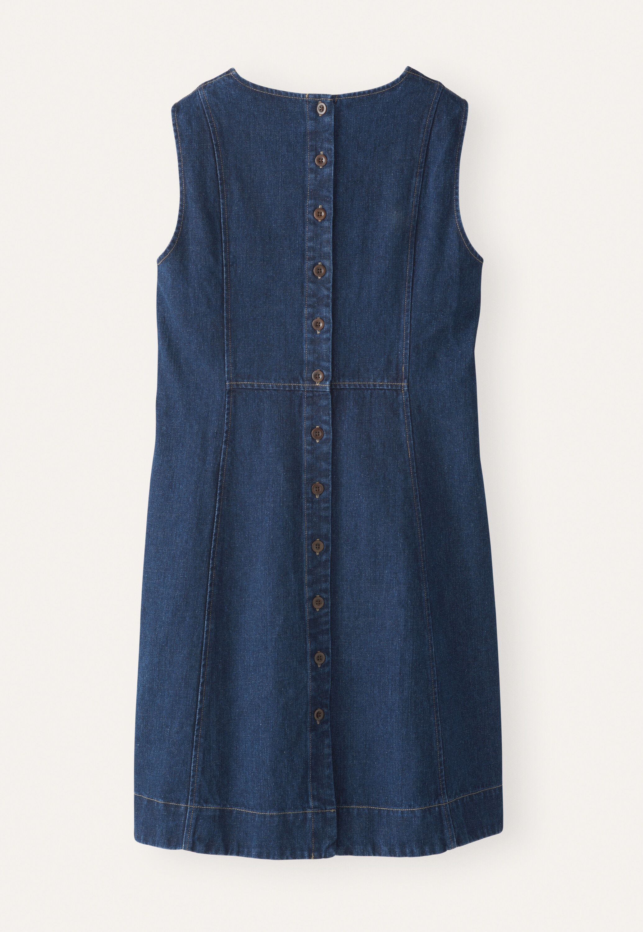 &Auml;rmelloses Indigo-Kleid, Dunkles Denimblau, large
